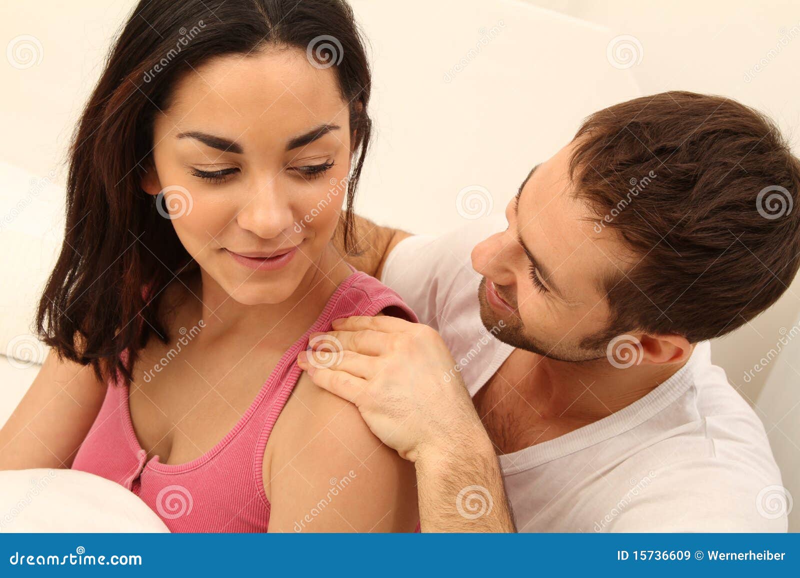 Young man giving a massage stock image