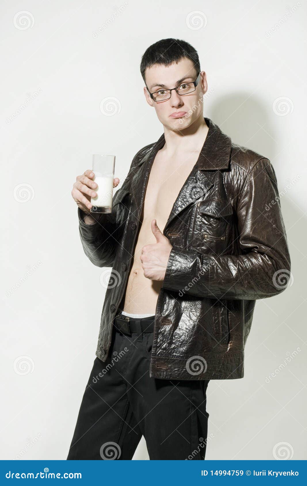 Young Man Holding Milk Royalty Free Stock Images - Image ...