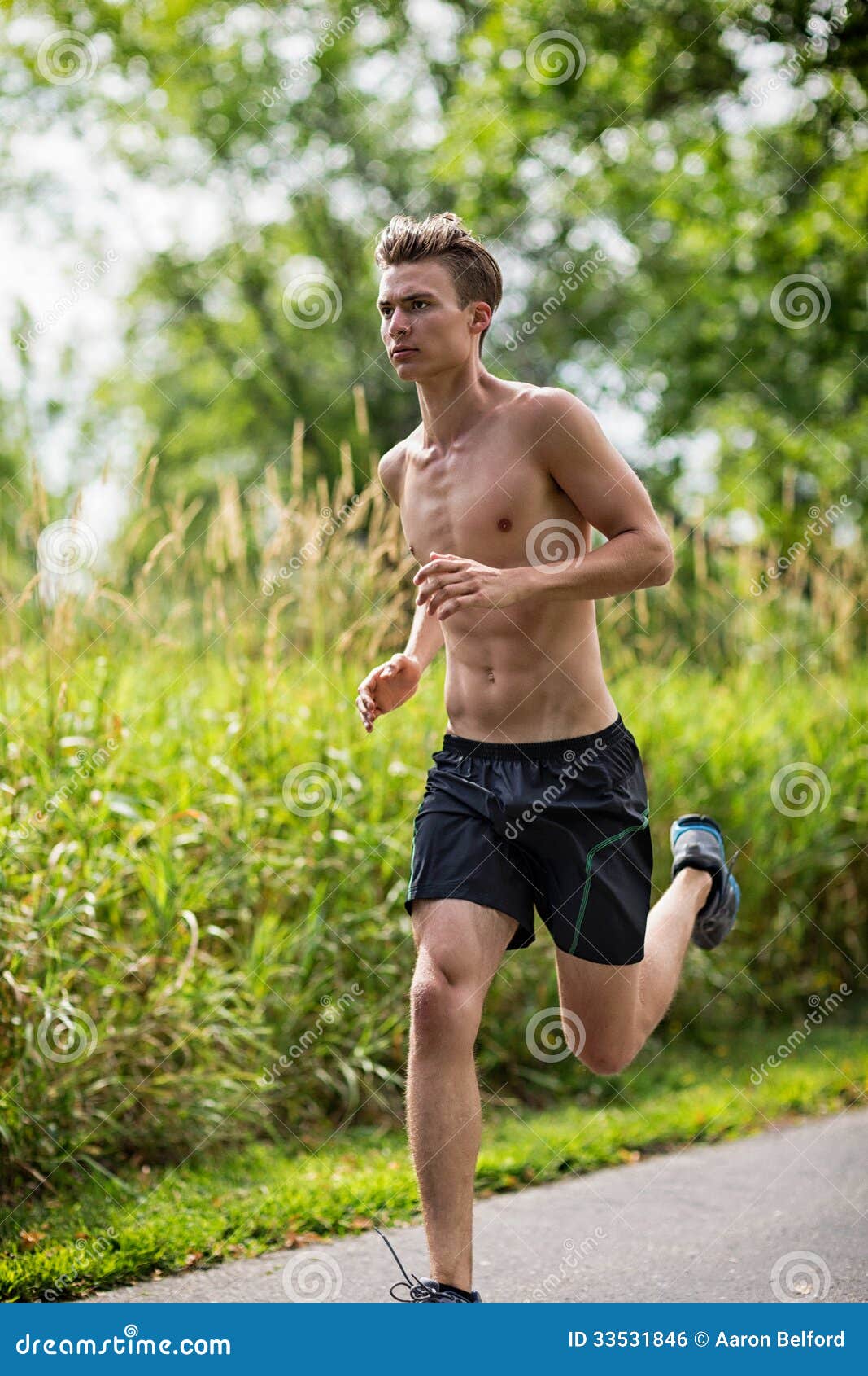 Young Man Jogging Royalty Free Stock Image - Image: 33531846