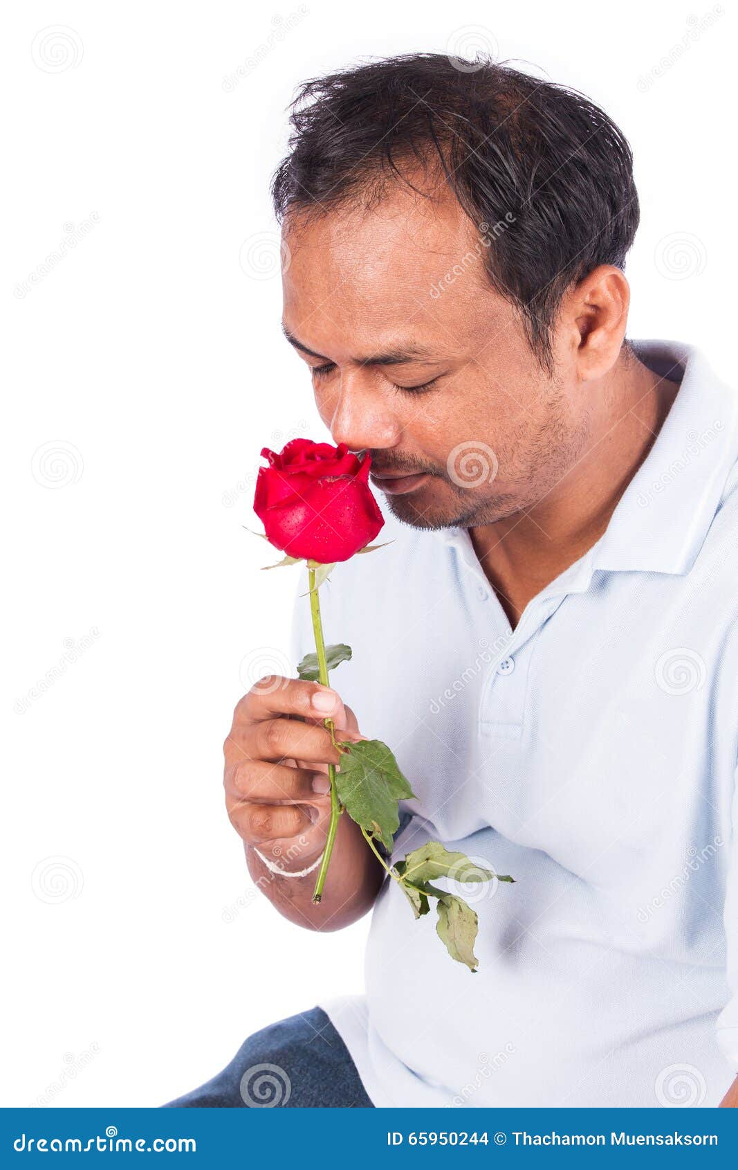 Young man kiss rose stock photo. Image of date, handsome 65950244