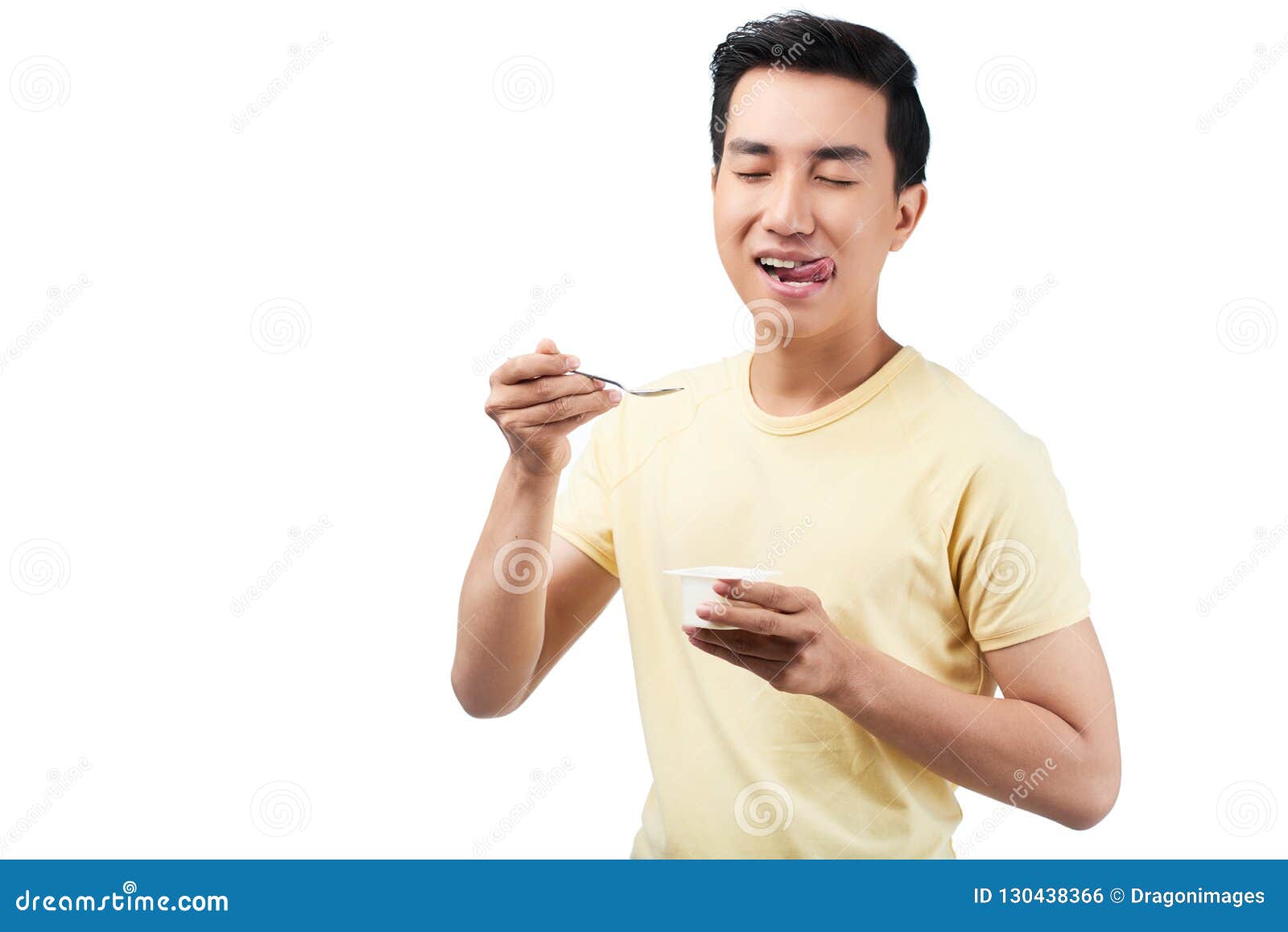 Man licking lips stock photo. Image of greek, organic - 130438366