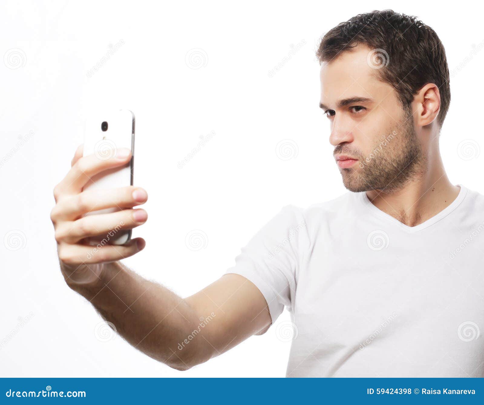 Young Man Making Photo of Himself Stock Photo - Image of person, front ...