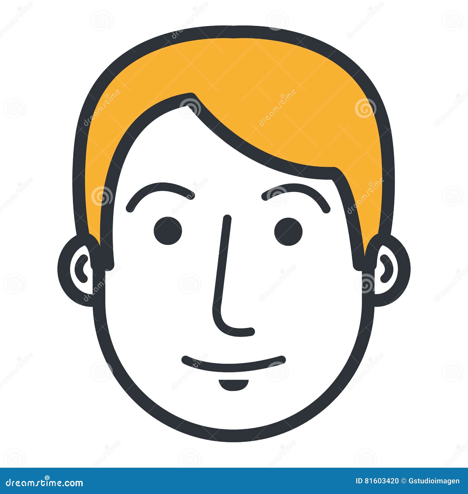 Young man male avatar stock vector. Illustration of gentleman - 81603420