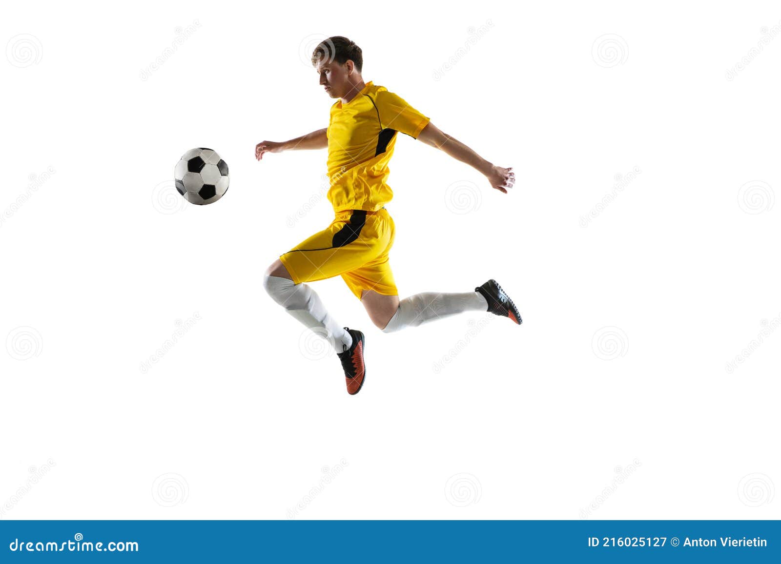 Soccer team or Football team players on white background - Young