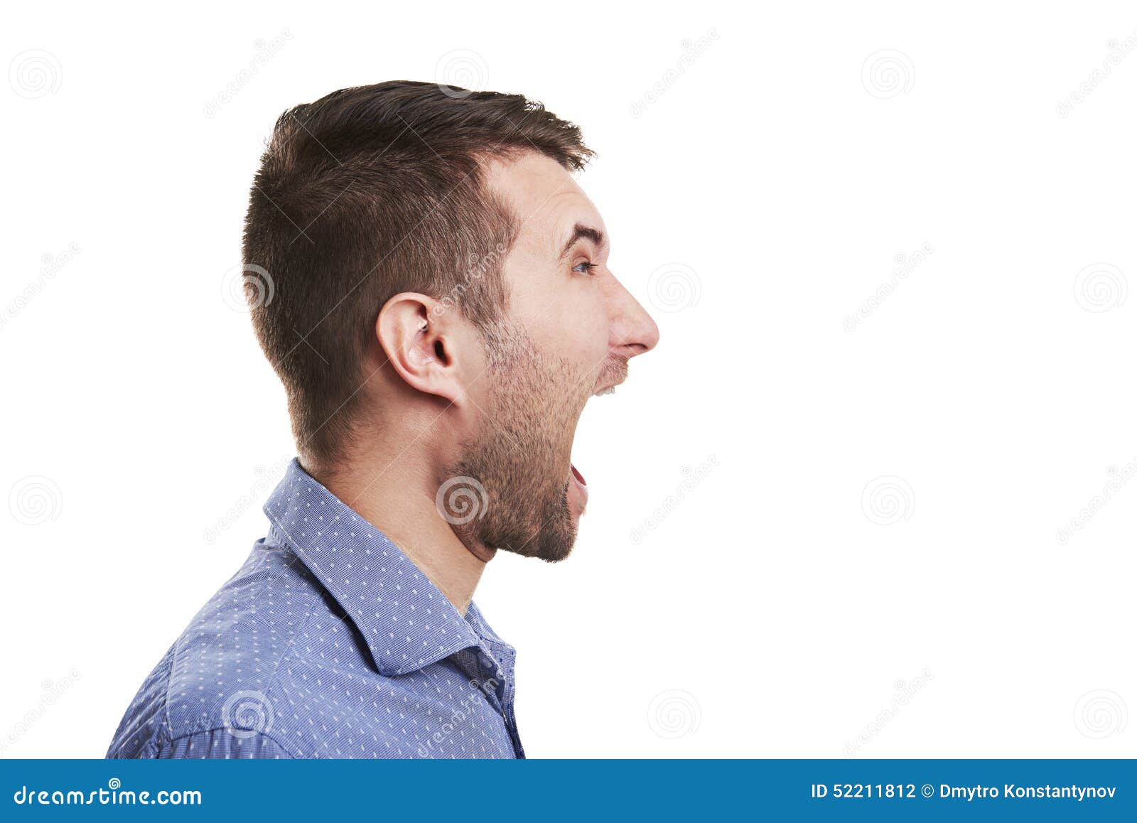 Young man with open mouth stock photo. Image of wrath - 52211812