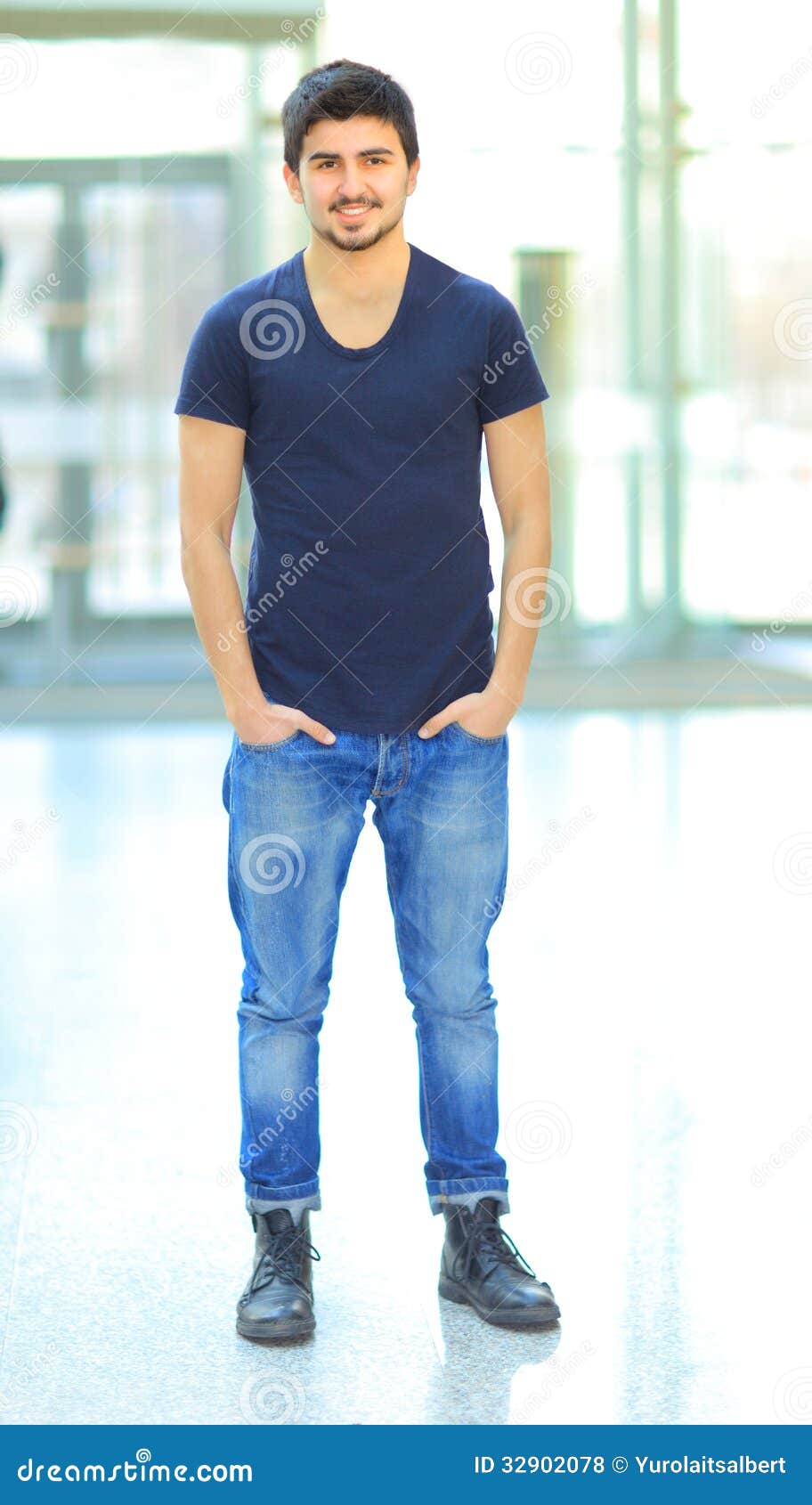 Young Man in Plain Clothes. Stock Photo Image of lifestyle, casual