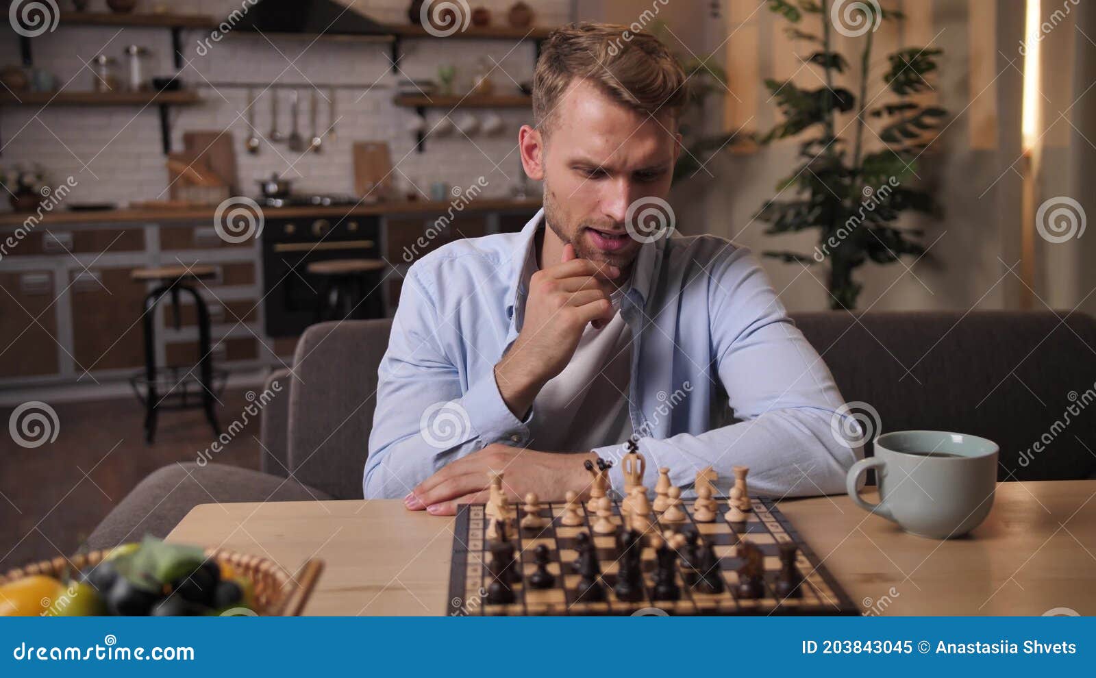 Young Man Playing Game of Chess Online with Friend Stock Video - Video of  epidemic, conference: 203843045
