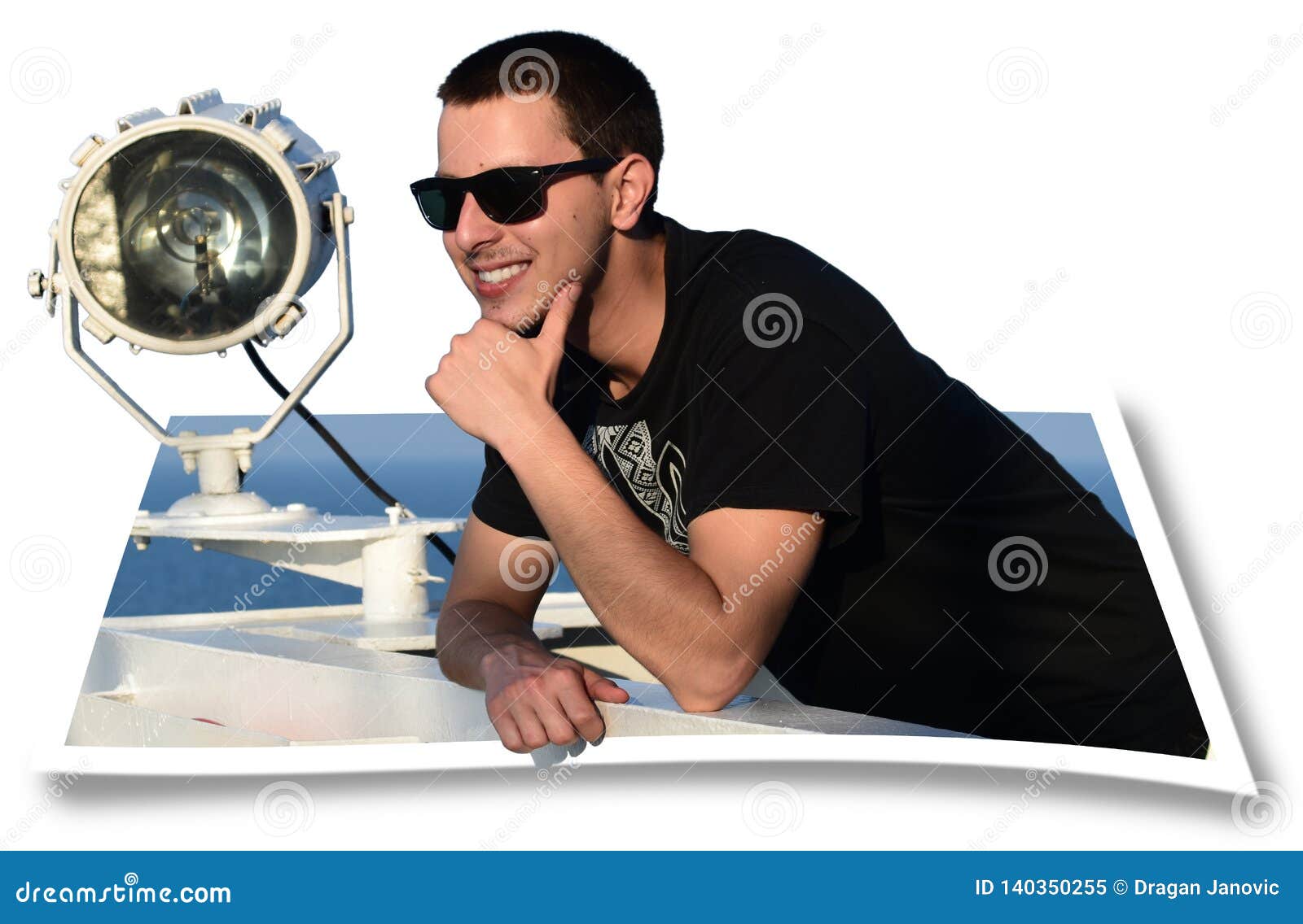 Young Man Pop Out from a Picture Stock Image - Image of light ...