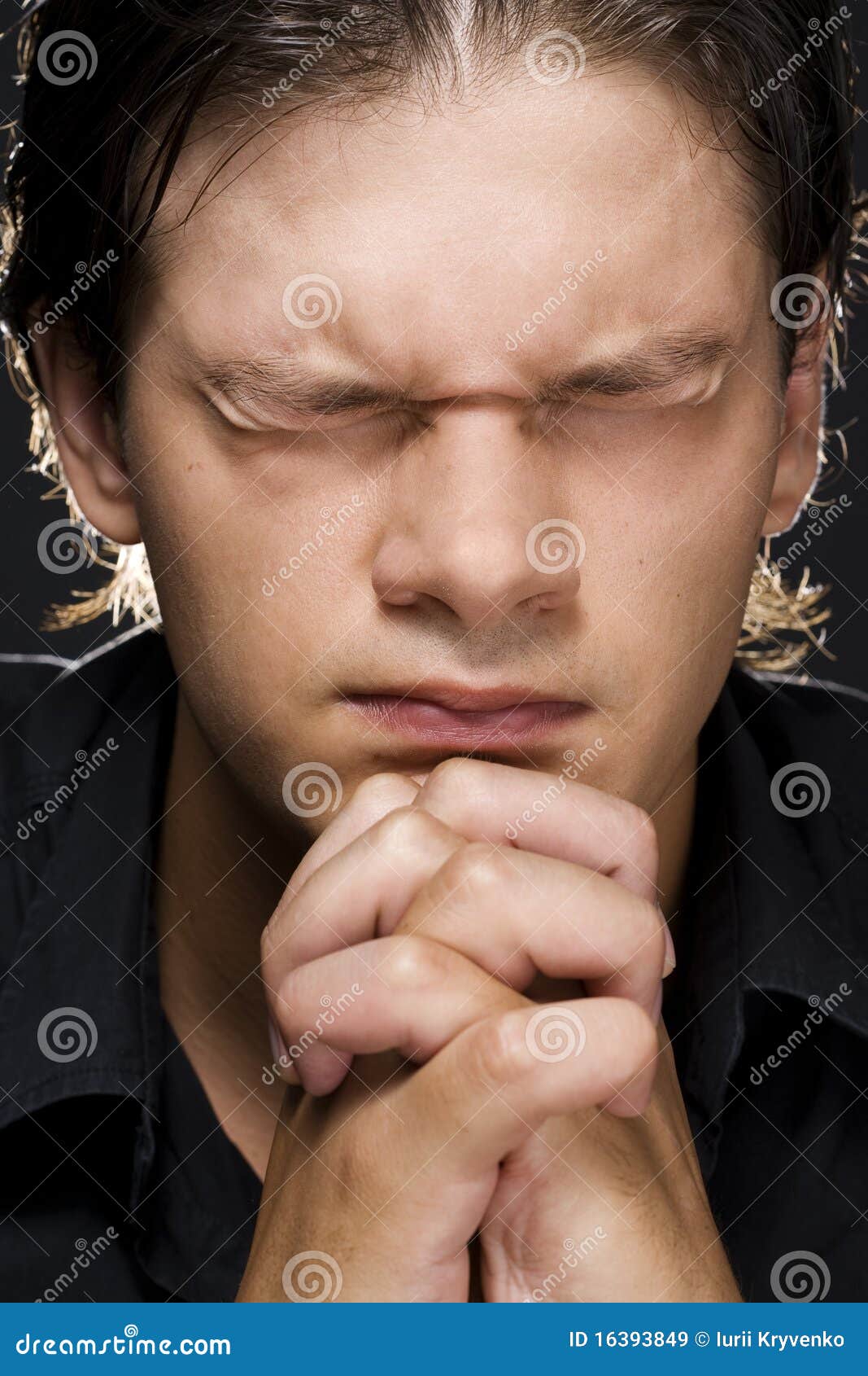 Young Man Praying Royalty Free Stock Images - Image: 16393849