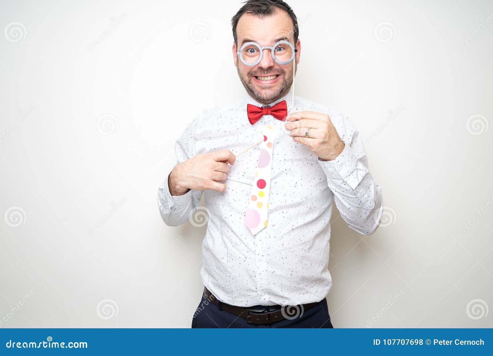 Young Man Props Photo Booth Stock Photo - Image of piece, carnival ...