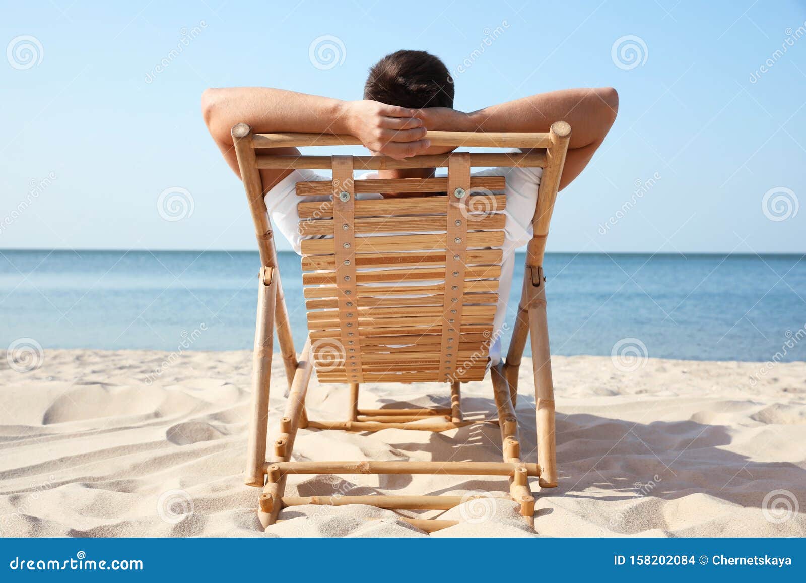 Simple Man On Beach Chair for Living room