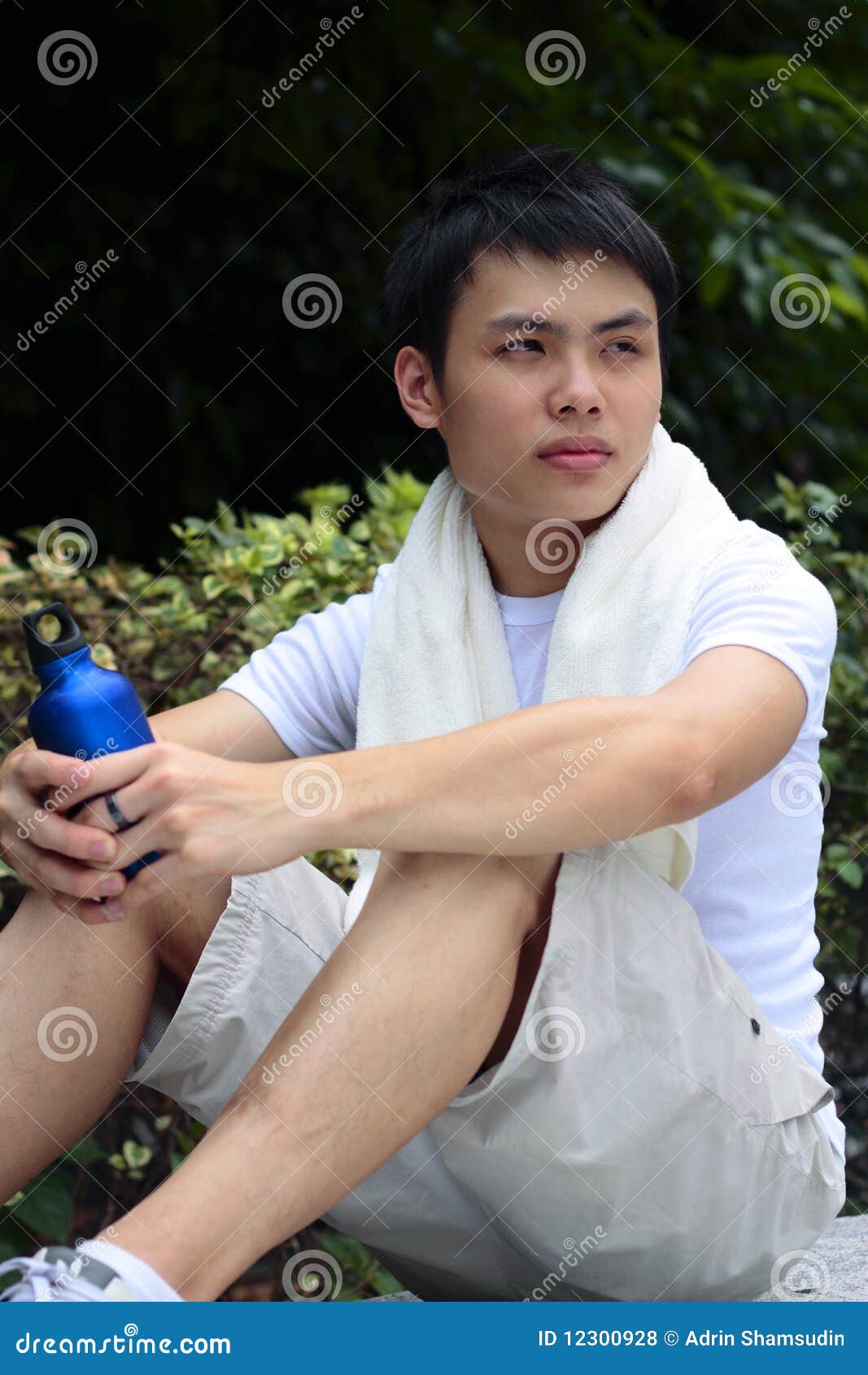 Young man resting stock photo. Image of person, fitness - 12300928