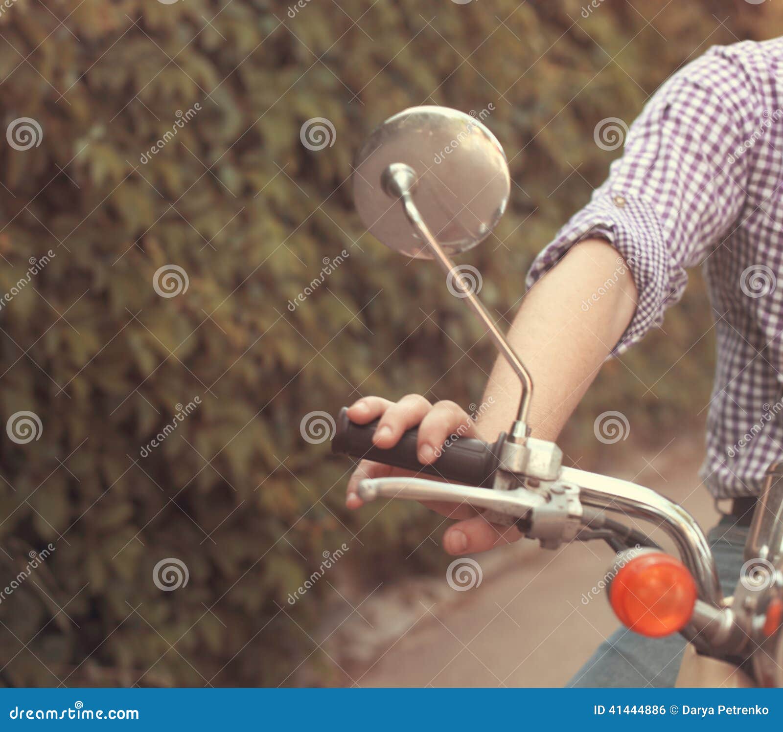 Young Man Riding Old Retro Scooter Stock Photo - Image of rider, motor