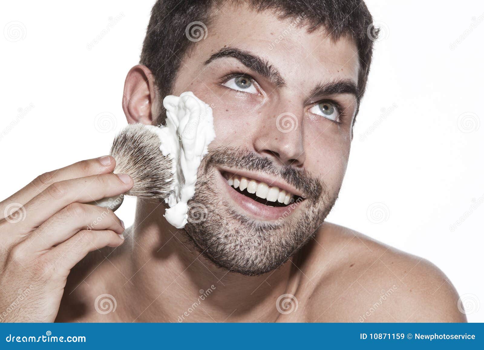 Young man shaving stock image. Image of ready, grooming 10871159
