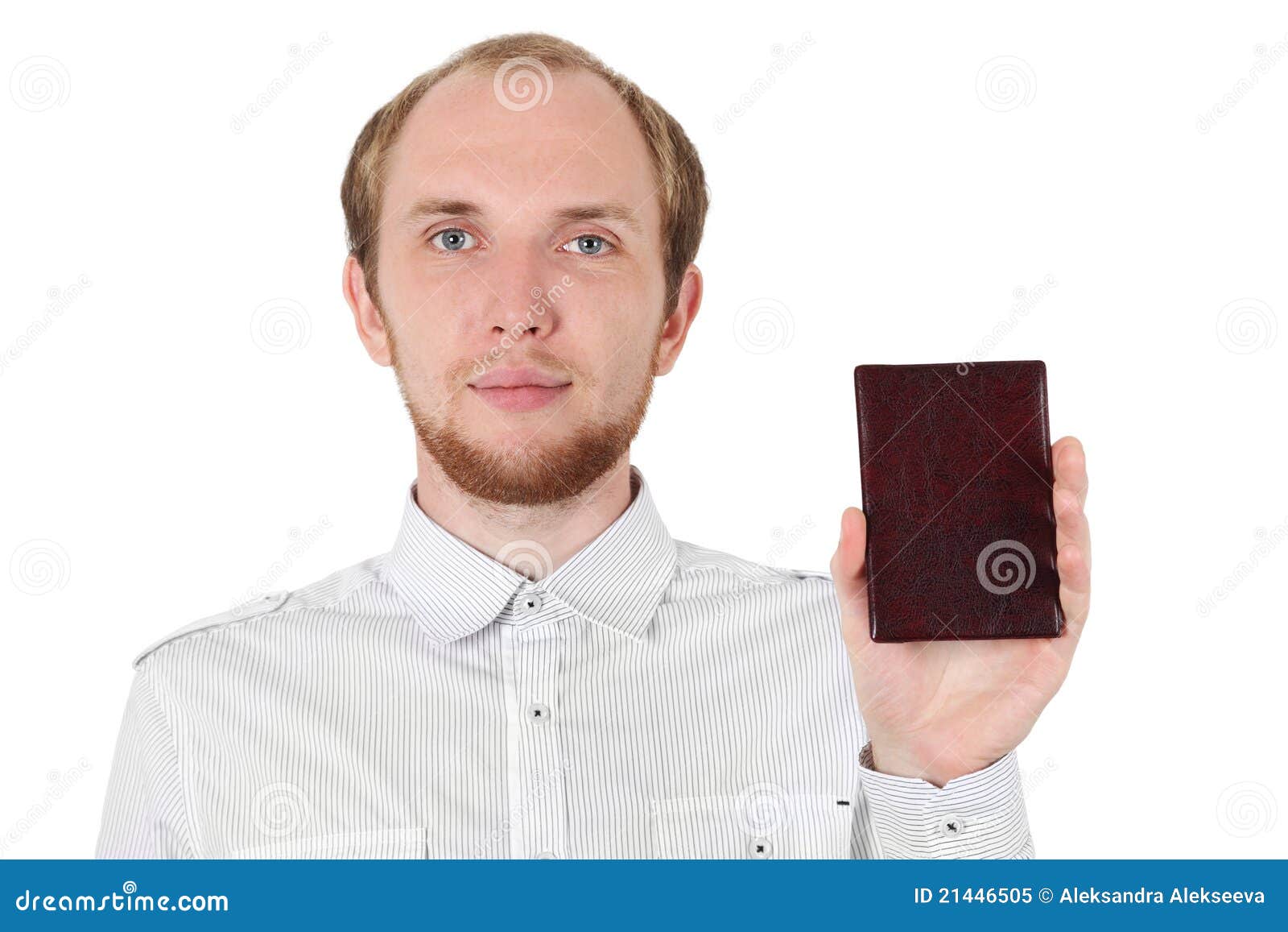 Young Man in Showing His Id Document Isolated Stock Image Image of card, classic 21446505