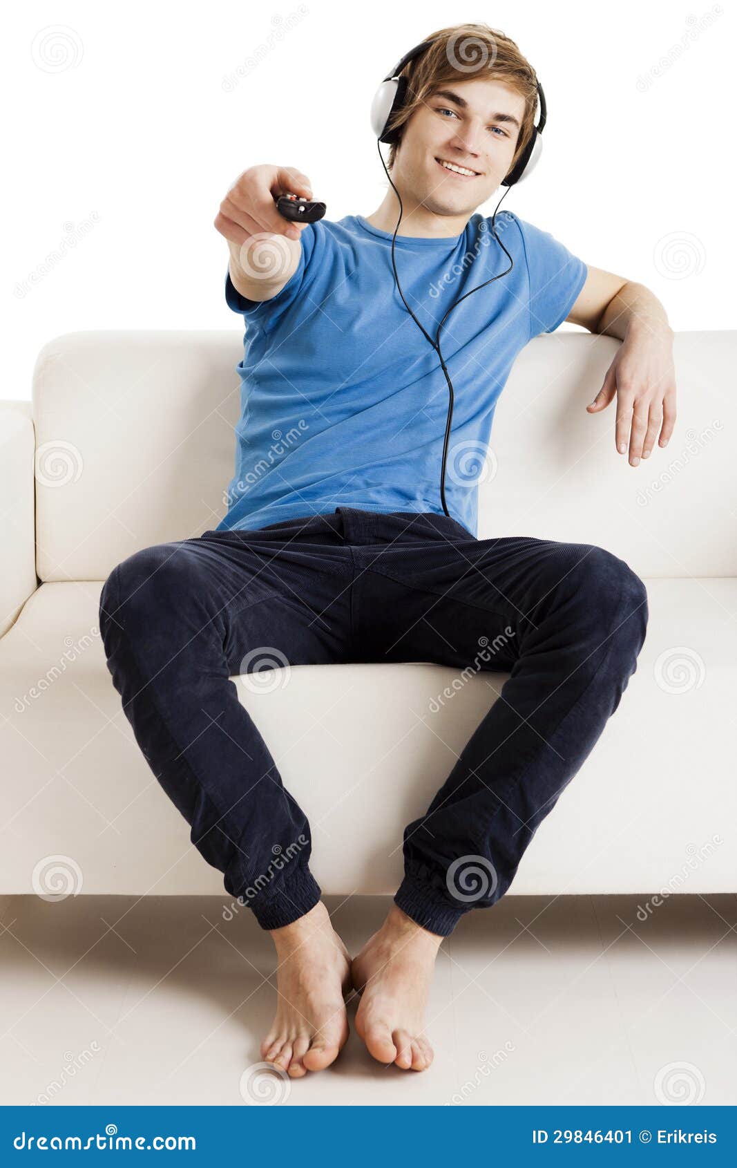 Man With A Remote Control Stock Image