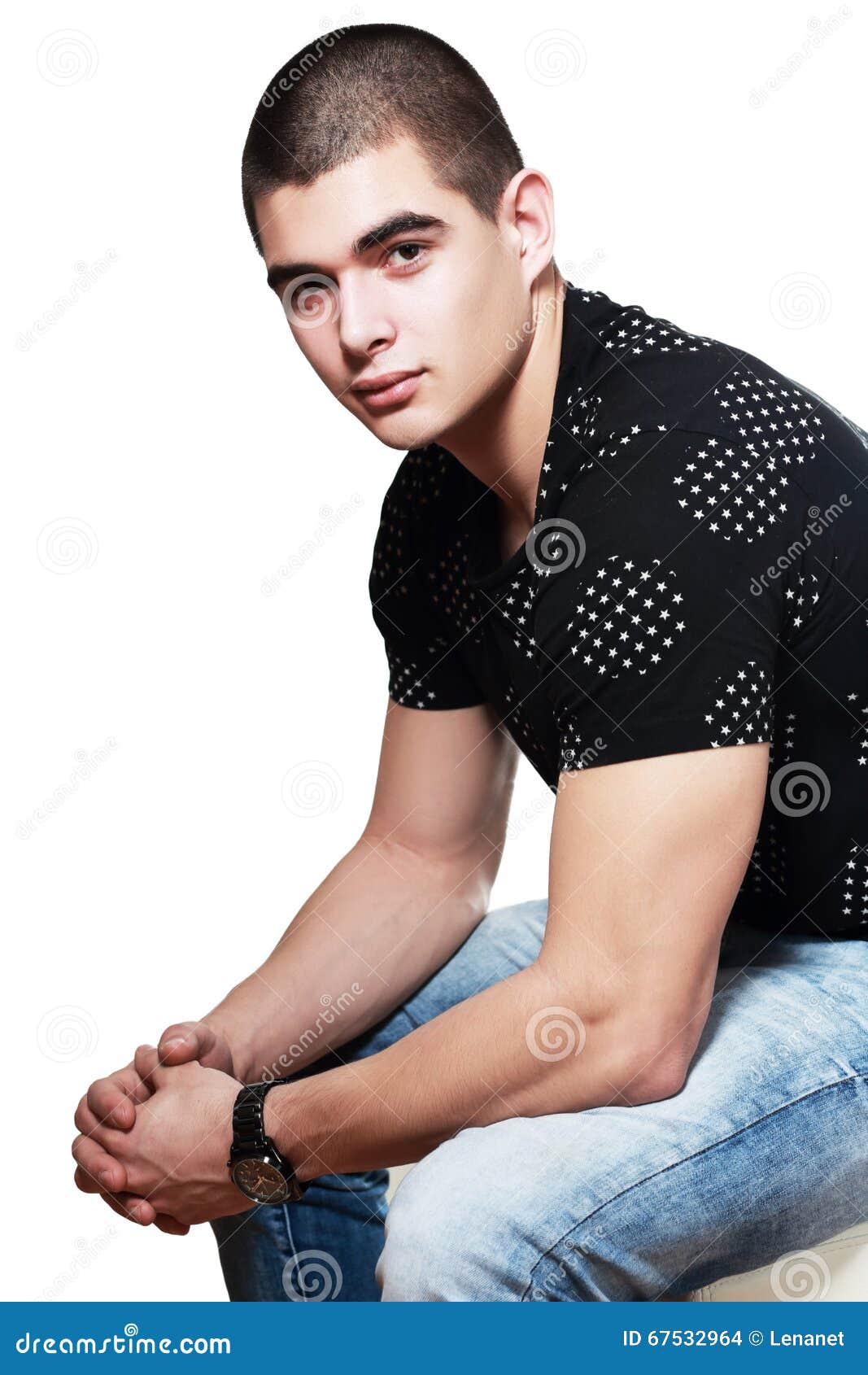 Young man sitting pose stock photo. Image of adults, adult - 67532964