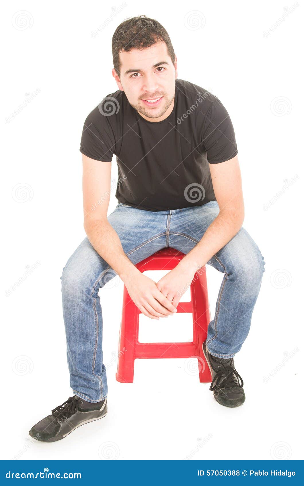 Man On Stool RoyaltyFree Stock Photo 5916681