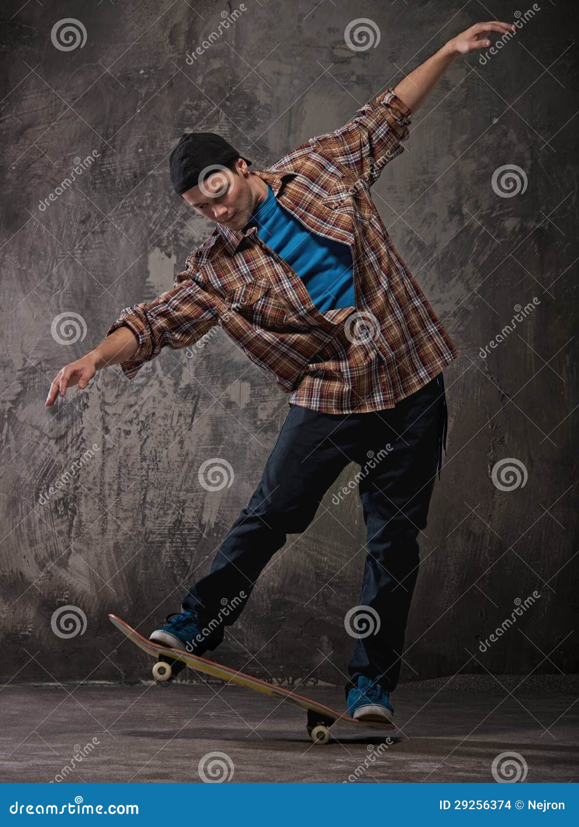 Young man on skate stock photo. Image of jump, cool, action - 29256374