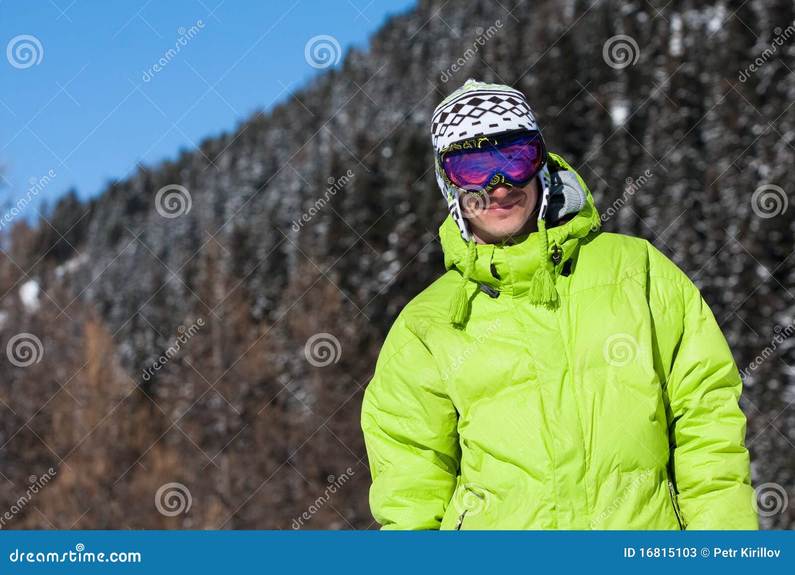 Young Man Smiling In Ski Mask Stock Image - Image of people, portrait