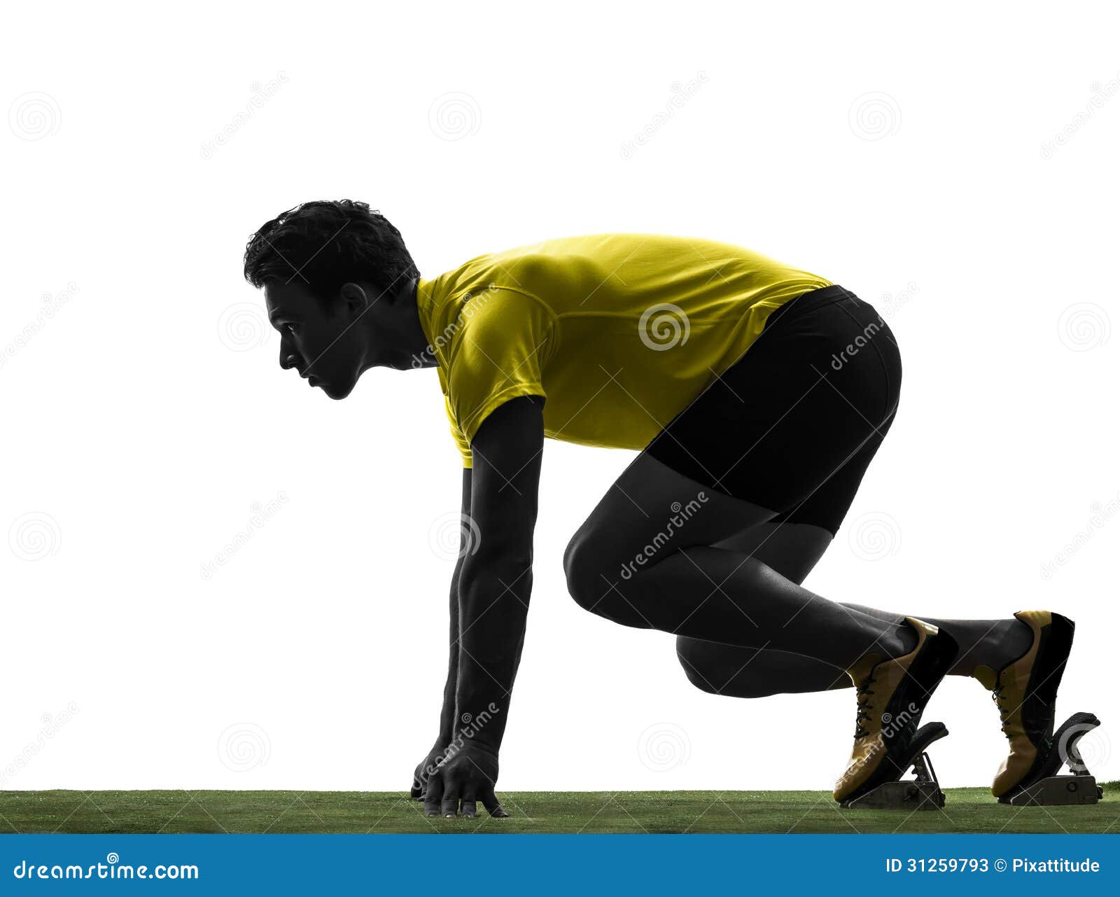 runner in the blocks