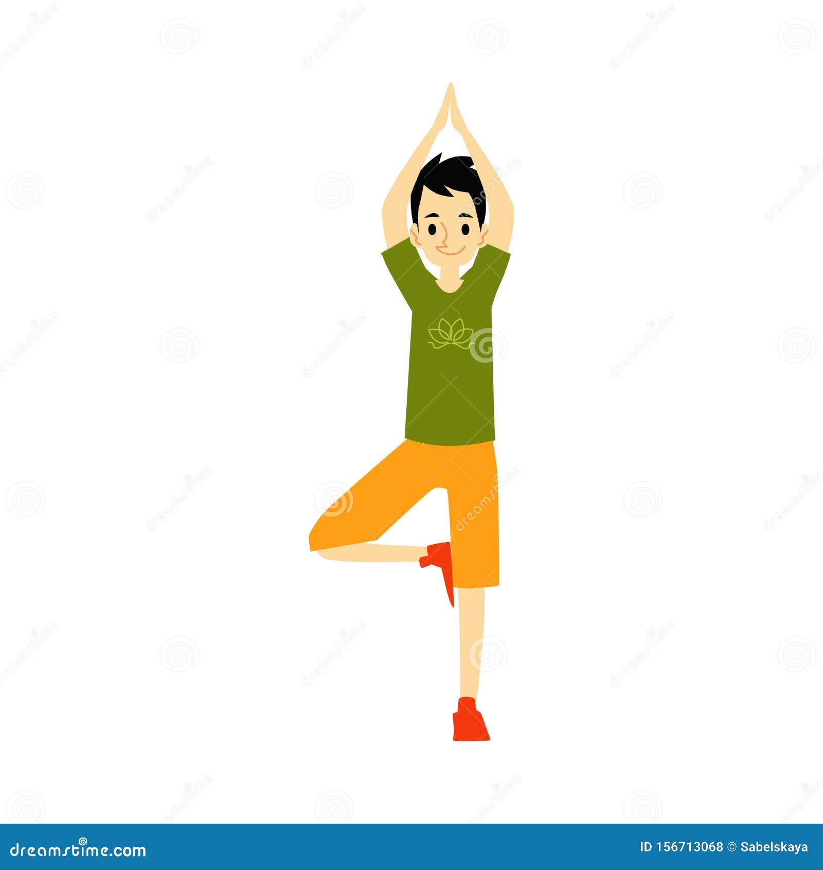 Yoga Balancing Poses Vector Illustration Stock Vector