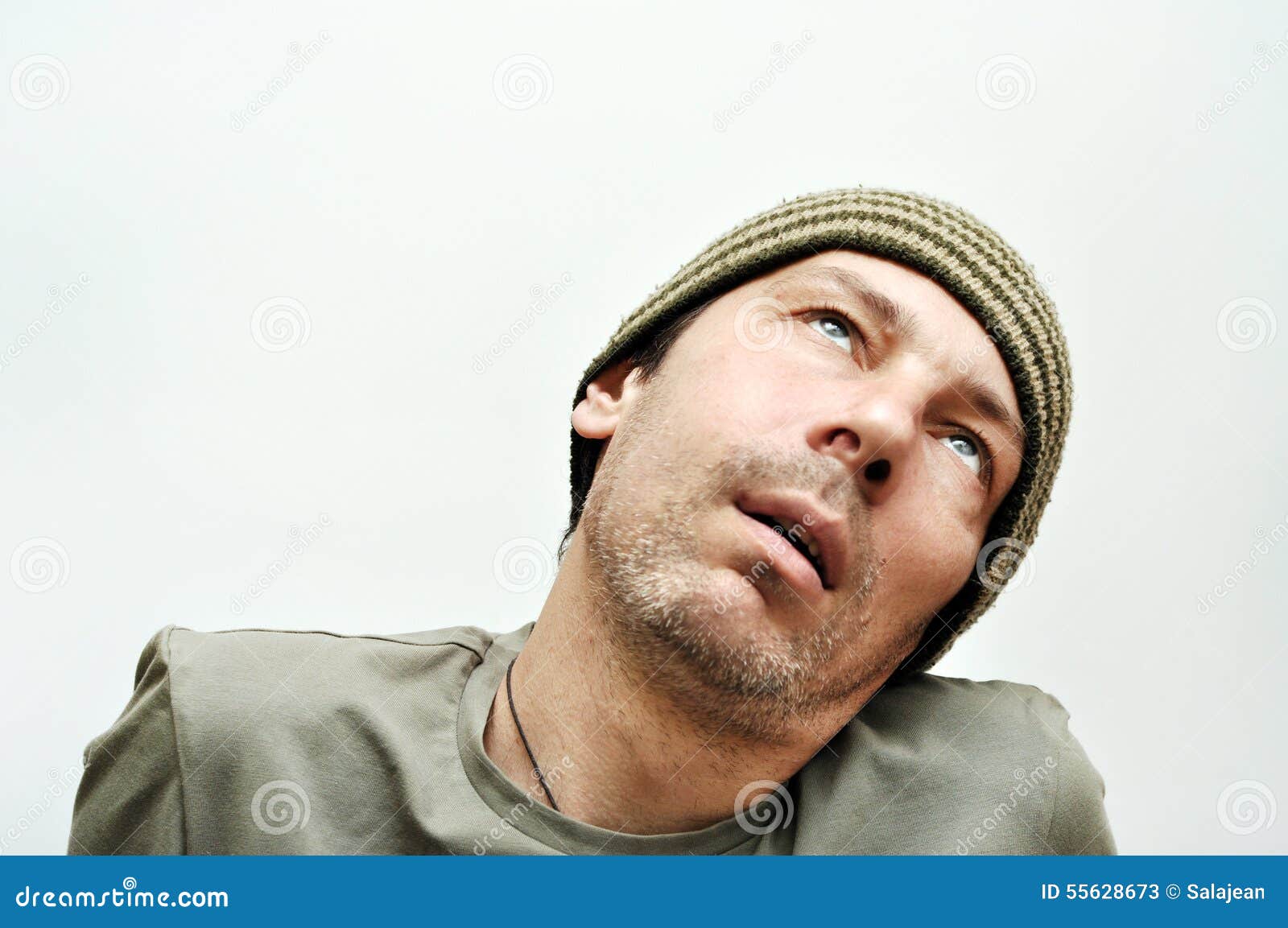 Young Man Suffering from Toothache, Teeth Pain, Swollen Face Stock