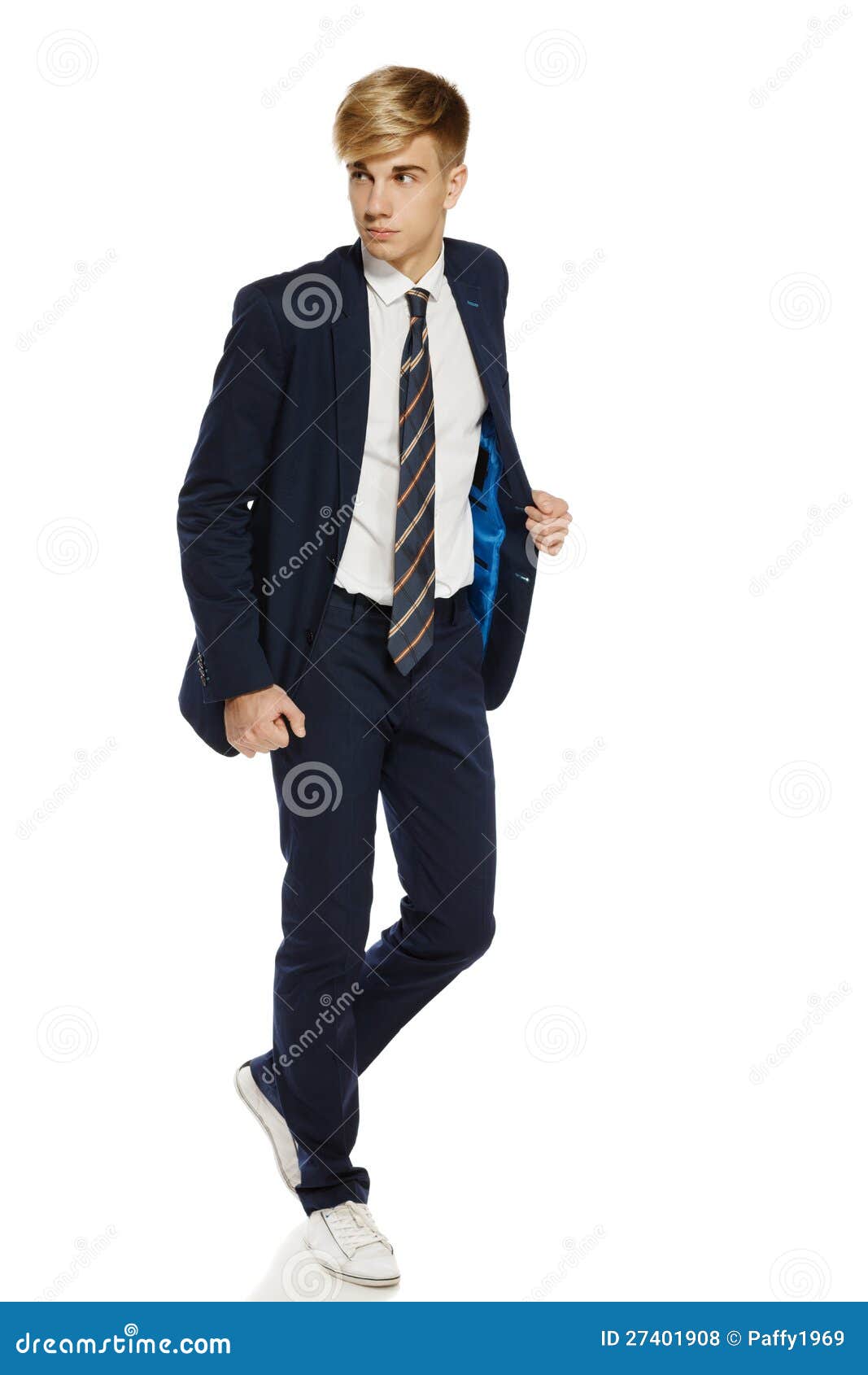 Young Man In Suit Walking Royalty Free Stock Photos Image 27401908