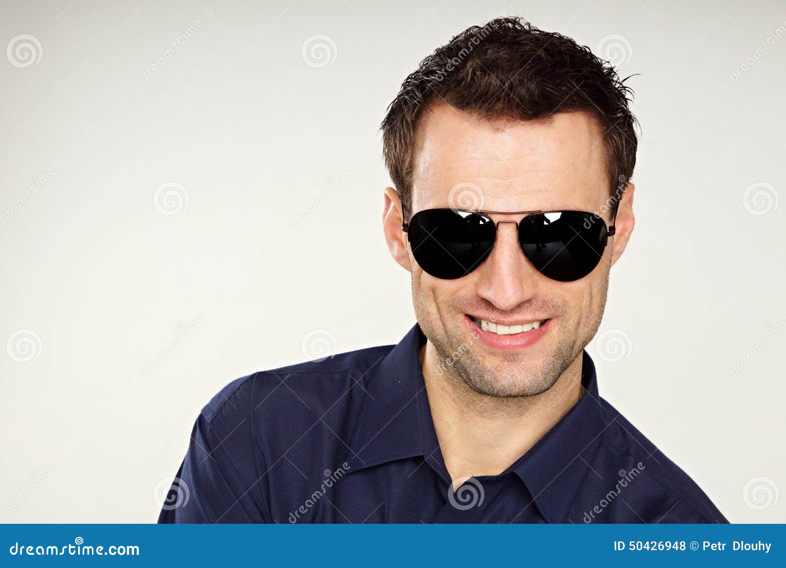 Young man with sunglasses stock photo. Image of attractive - 50426948