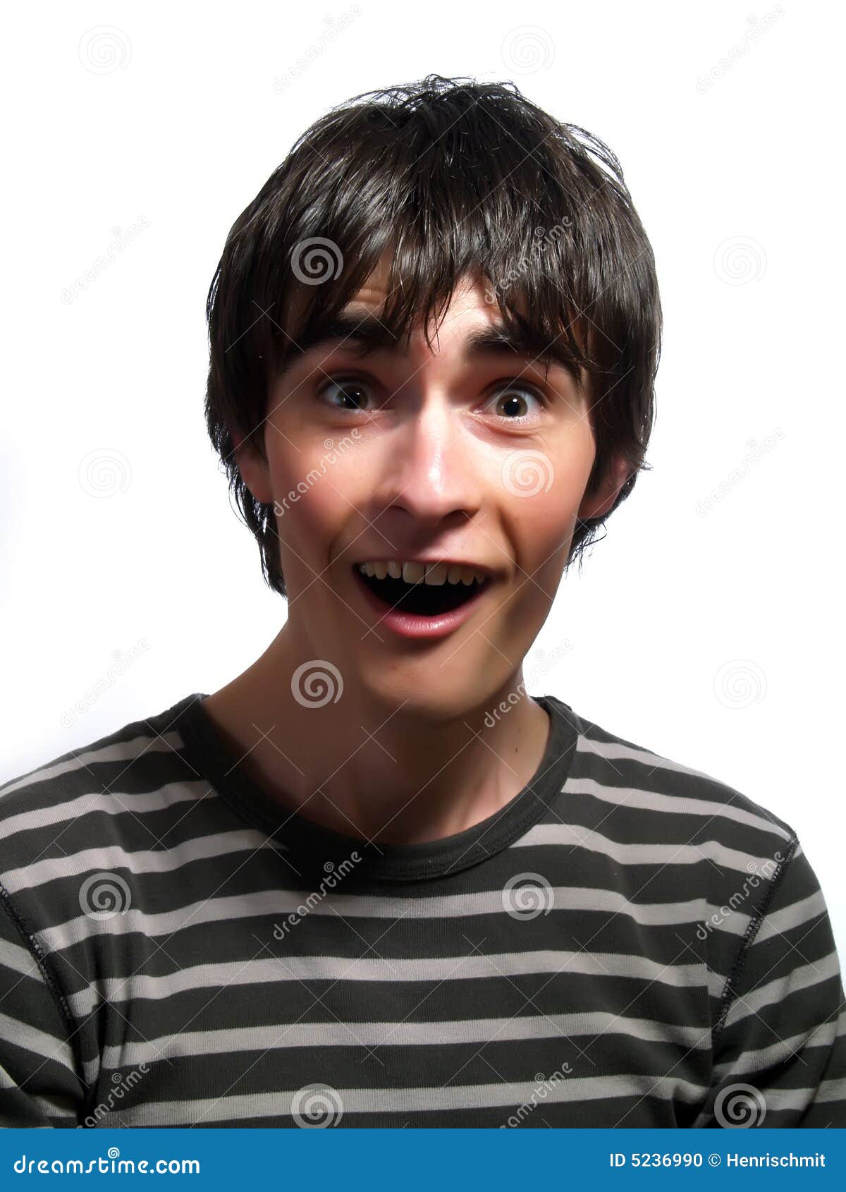 Young man is surprised stock photo. Image of hairstyle - 5236990