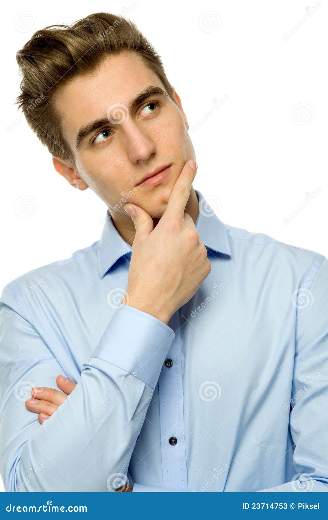 Young man thinking stock image. Image of adult, corporate - 23714753