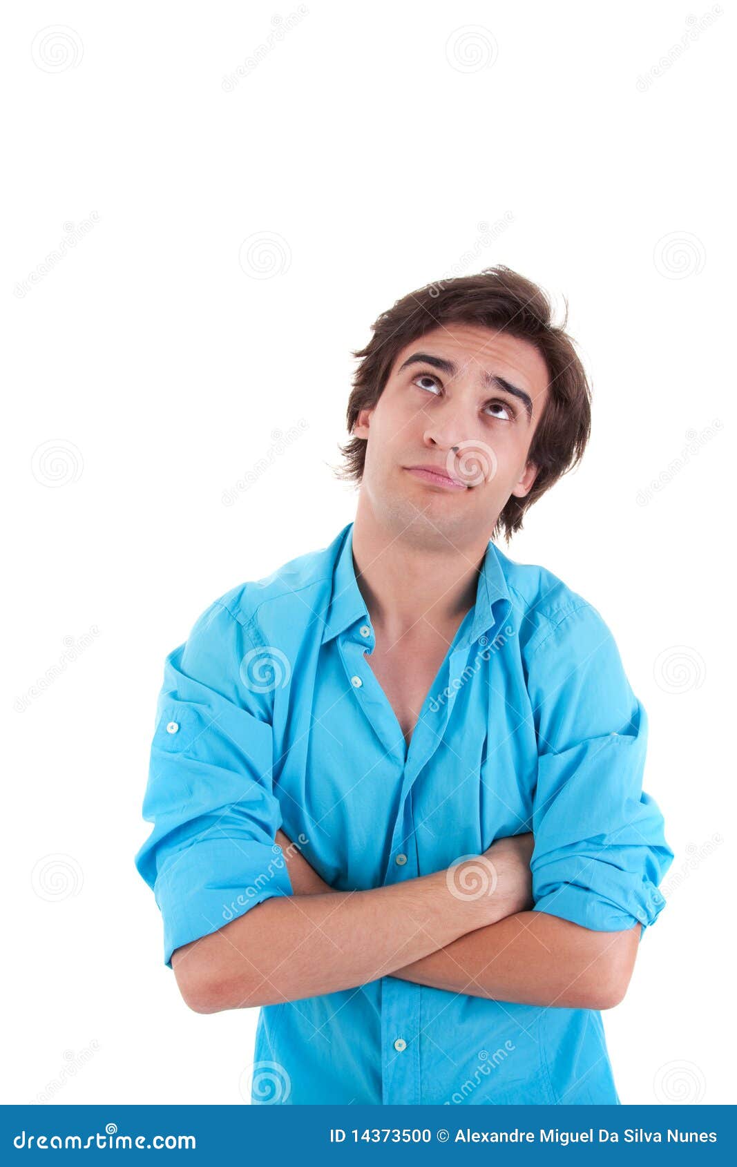 Young Man, Upset With His Arms Crossed Stock Photography