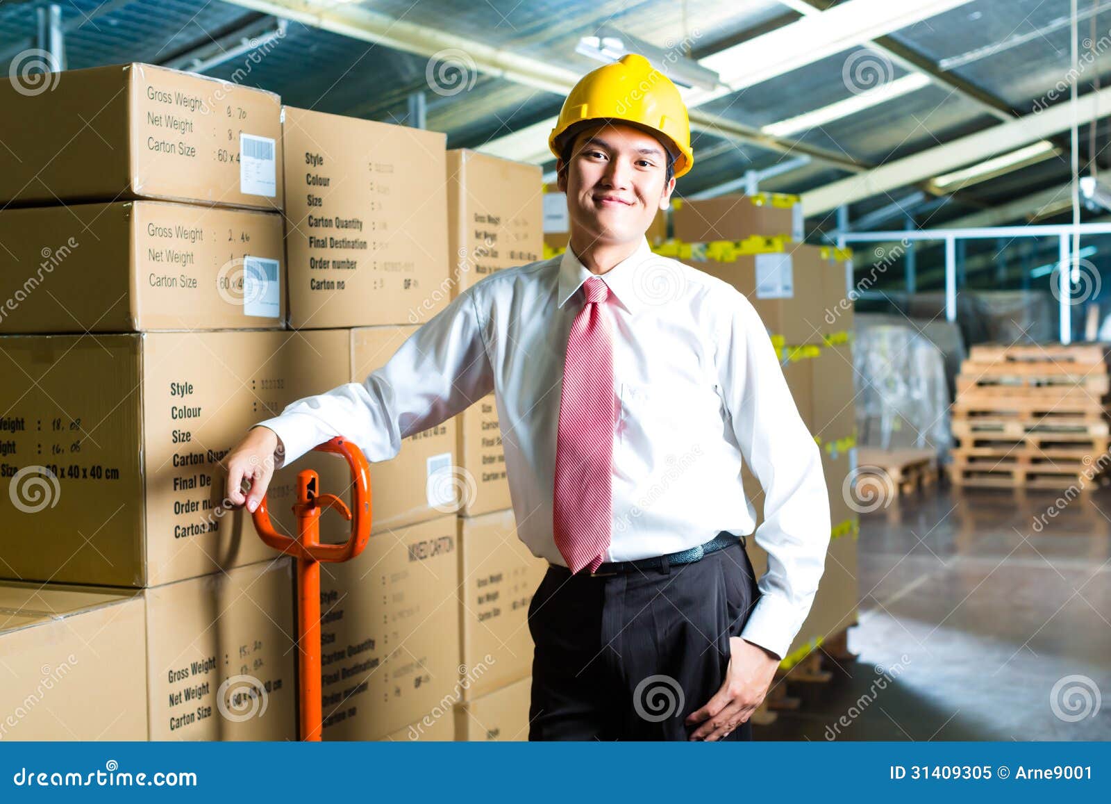 Young Man in Warehouse he is a Manager Stock Image Image of manager