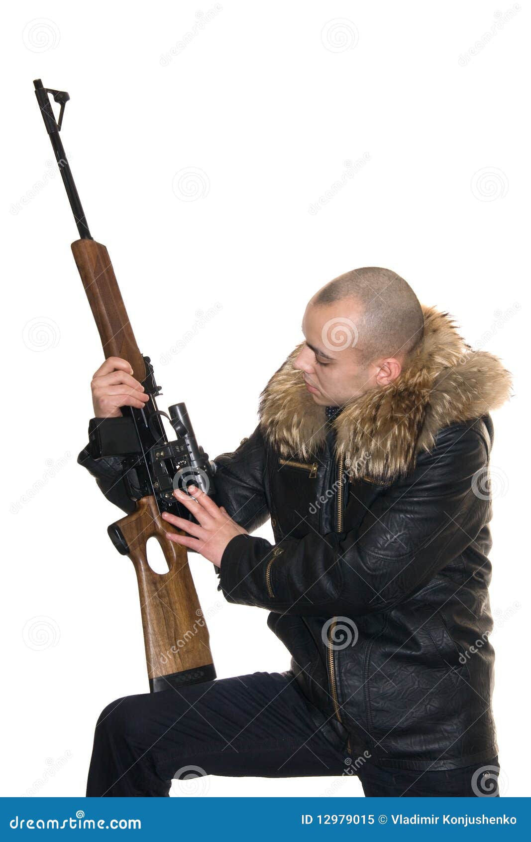 Young the Man with the Weapon Stock Image Image of black, young 12979015