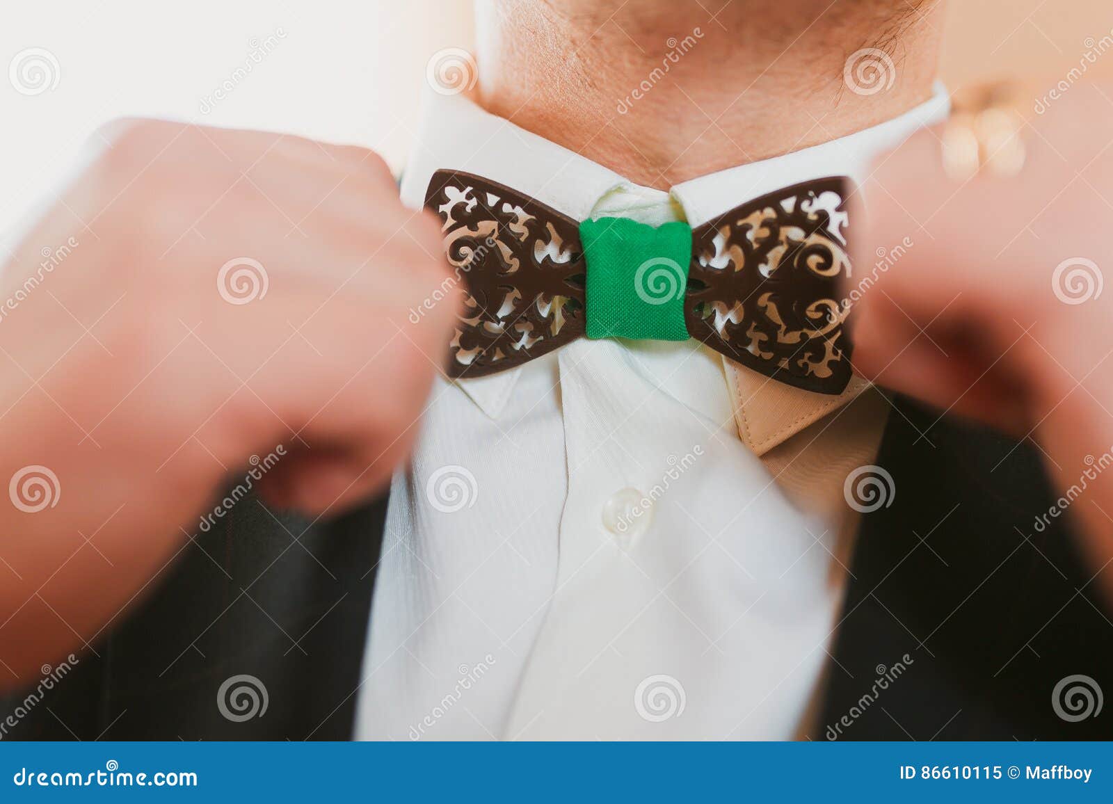 Young Man Wearing a Bow Tie Stock Image Image of dress, fruit 86610115