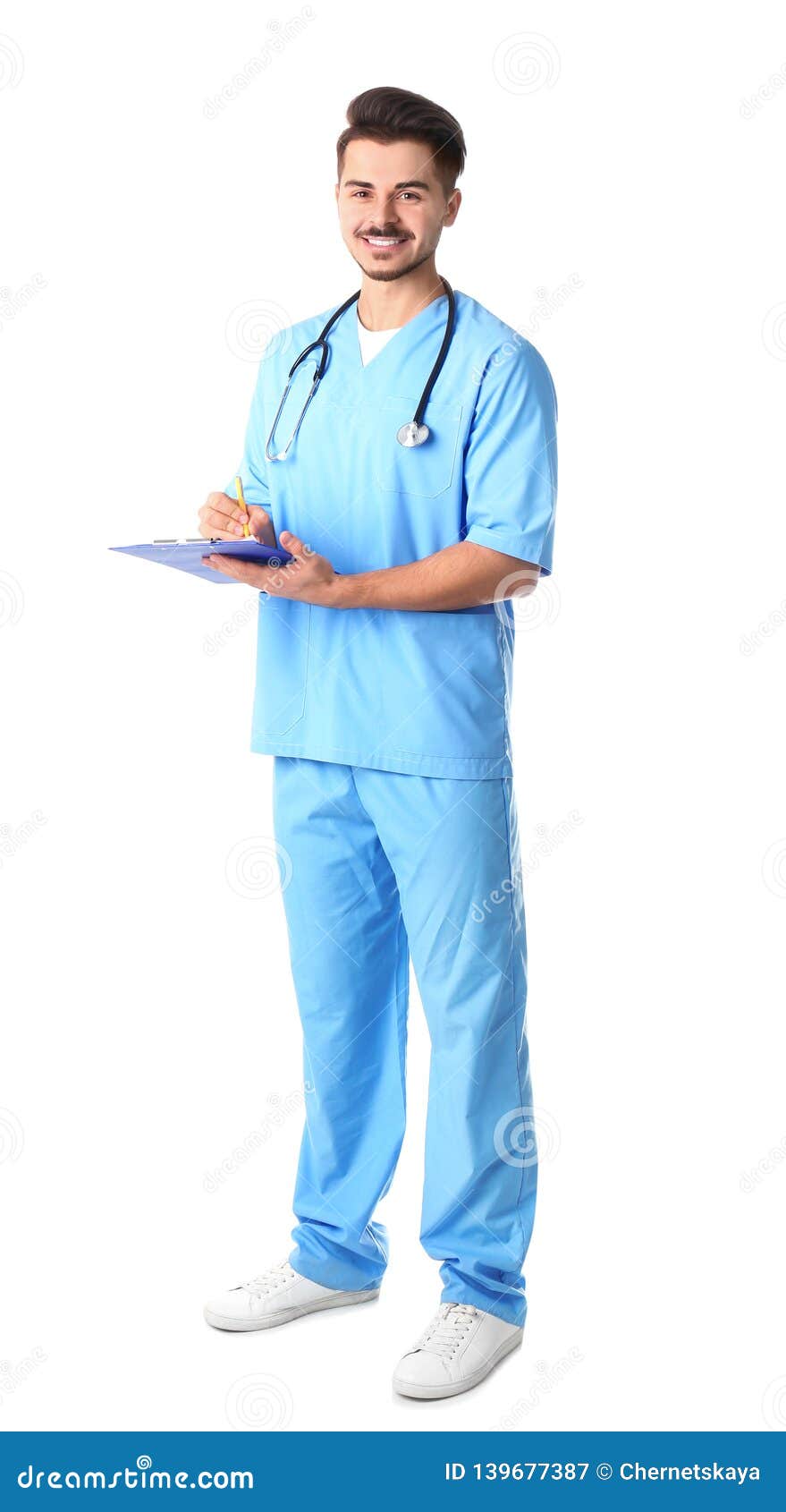 Young Medical Student with Clipboard Stock Image Image of clipboard