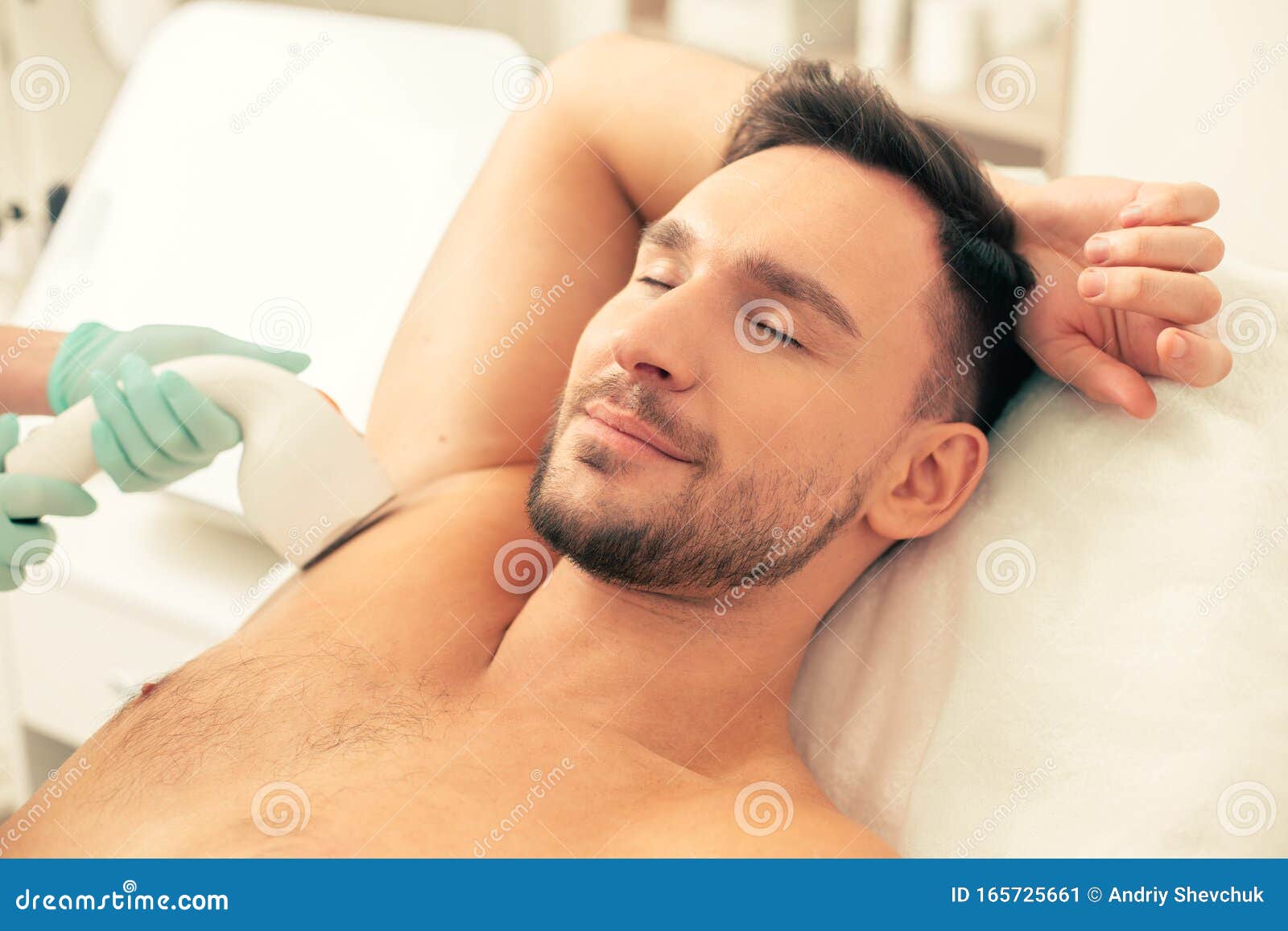 Close Up of Man Having His Underarm Hair Removed Stock Image - Image of  beauty, painless: 165725661