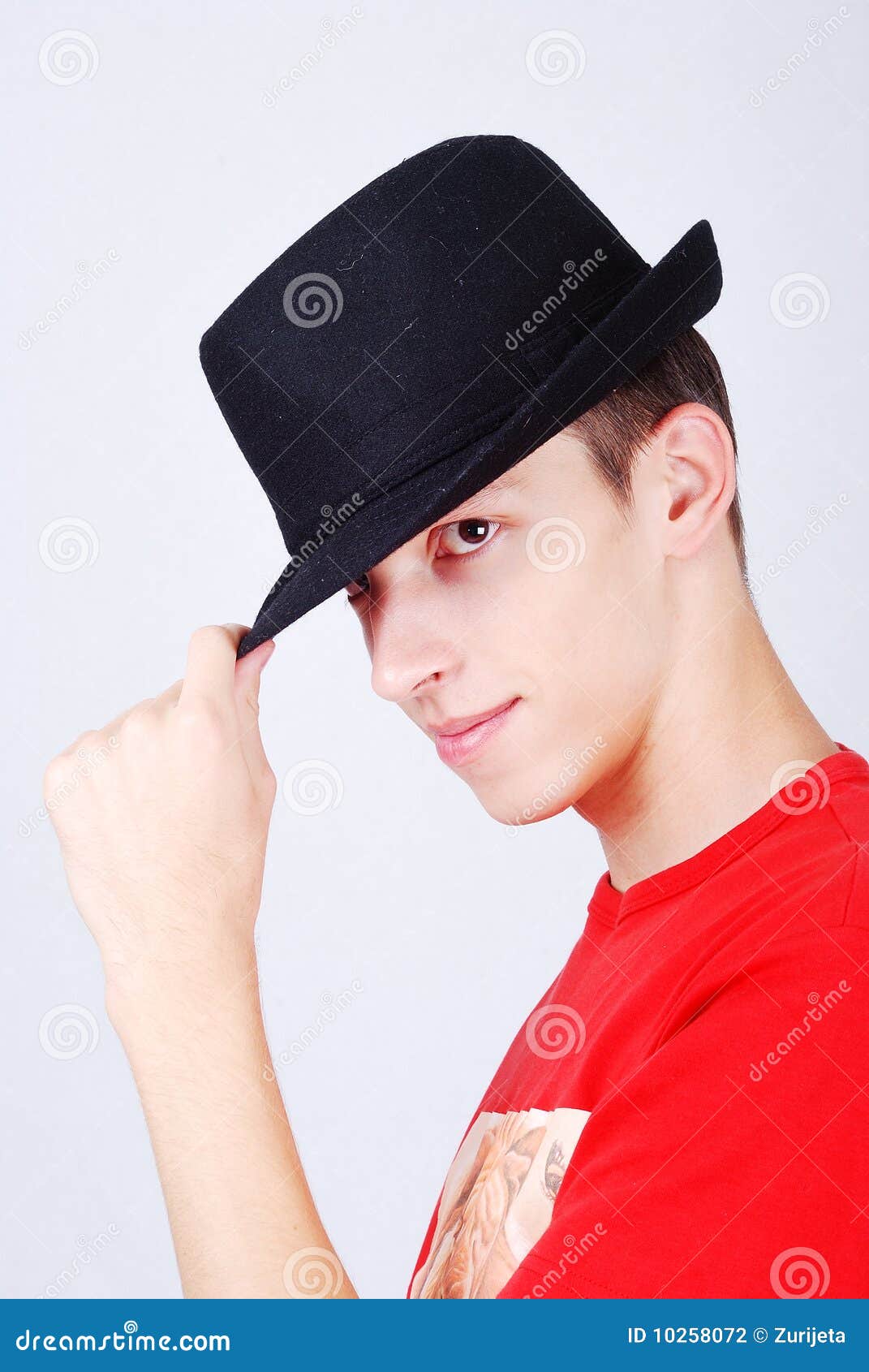 Young Model with Hat on Head Stock Photo Image of lifestyle, cool