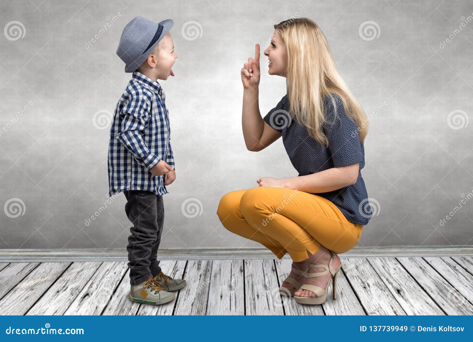 Young Boy And Mom