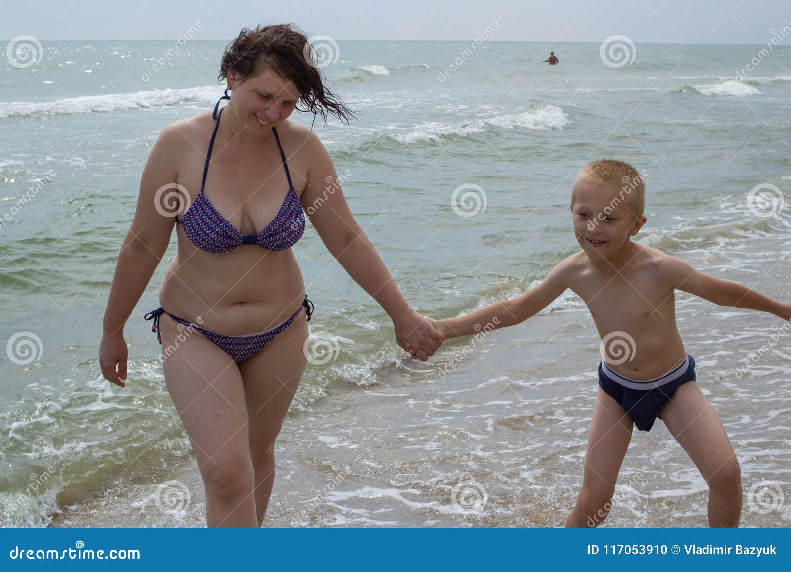 Mom Son Beach