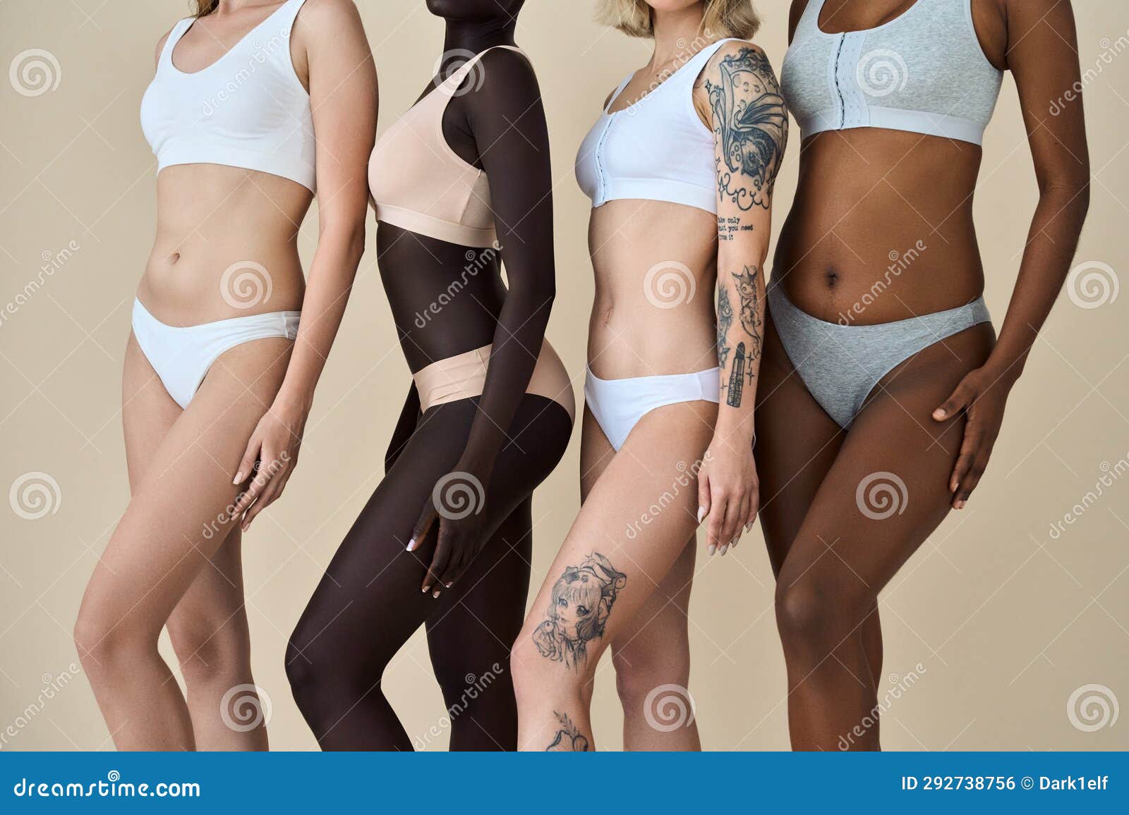 Young Girl Doing Exercises Underwear On Stock Photo 1028889199