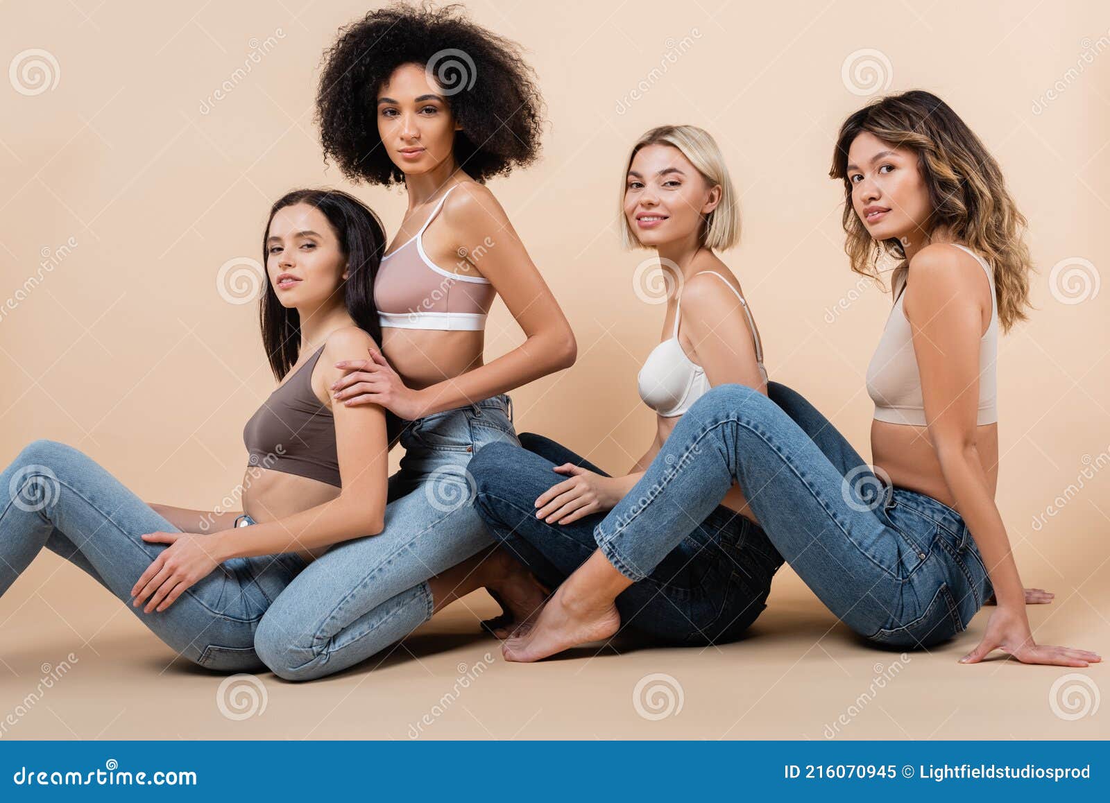 312 Pretty Multiethnic Women Jeans Stock Photos - Free & Royalty