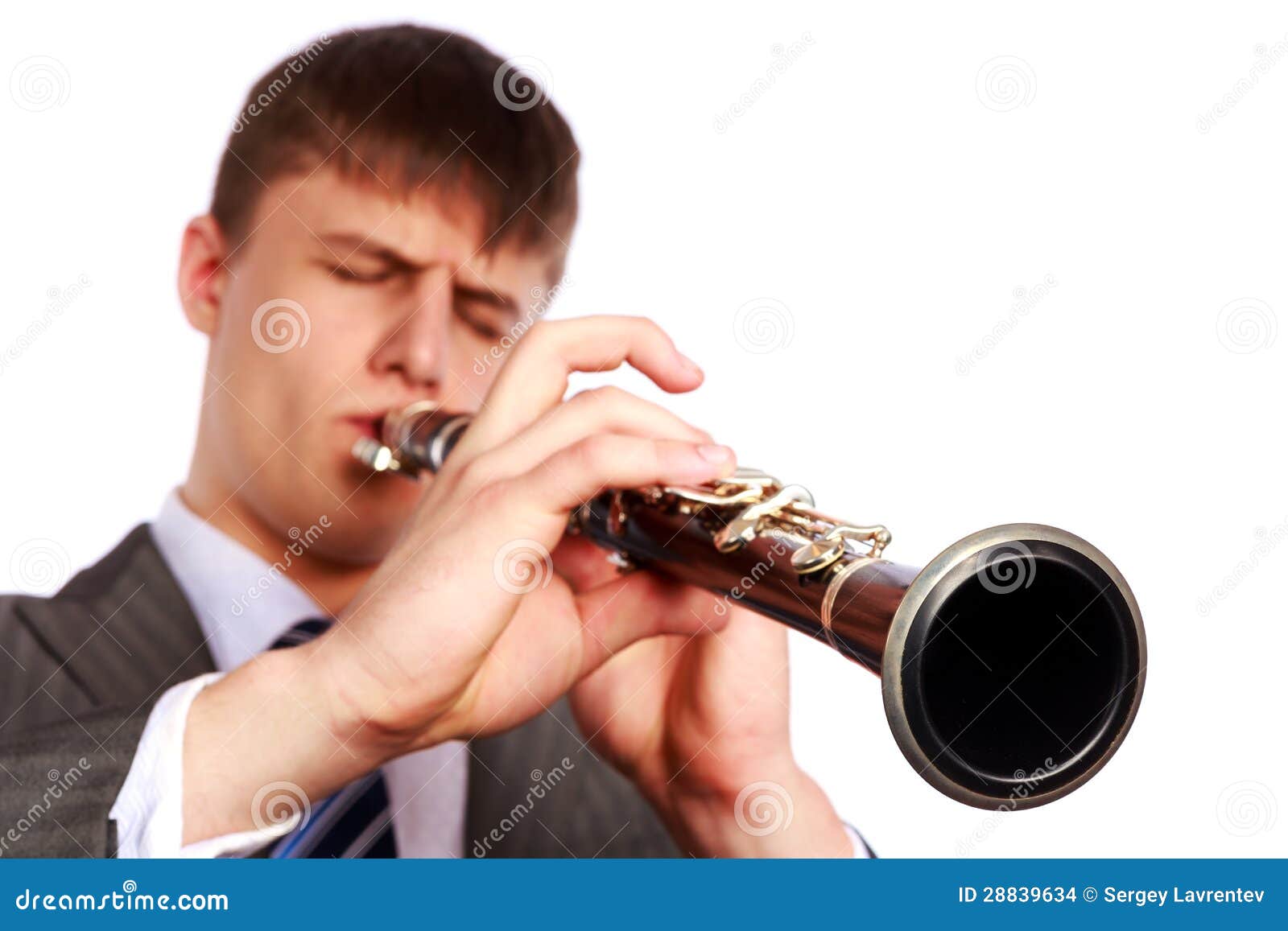 Young Musician Plays Stock Photo Image of wood, sound 28839634
