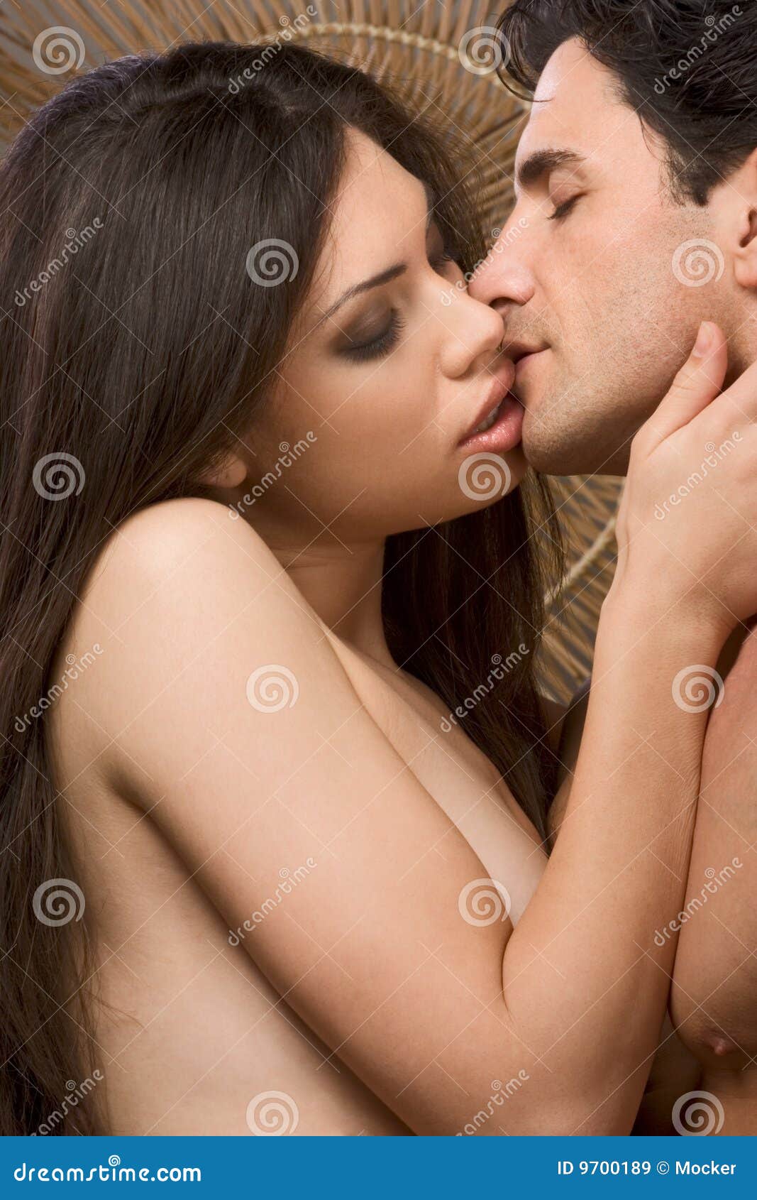 Young Naked Man and Woman in Love are Kissing Stock Image - Image of  feelings, brown: 9700189