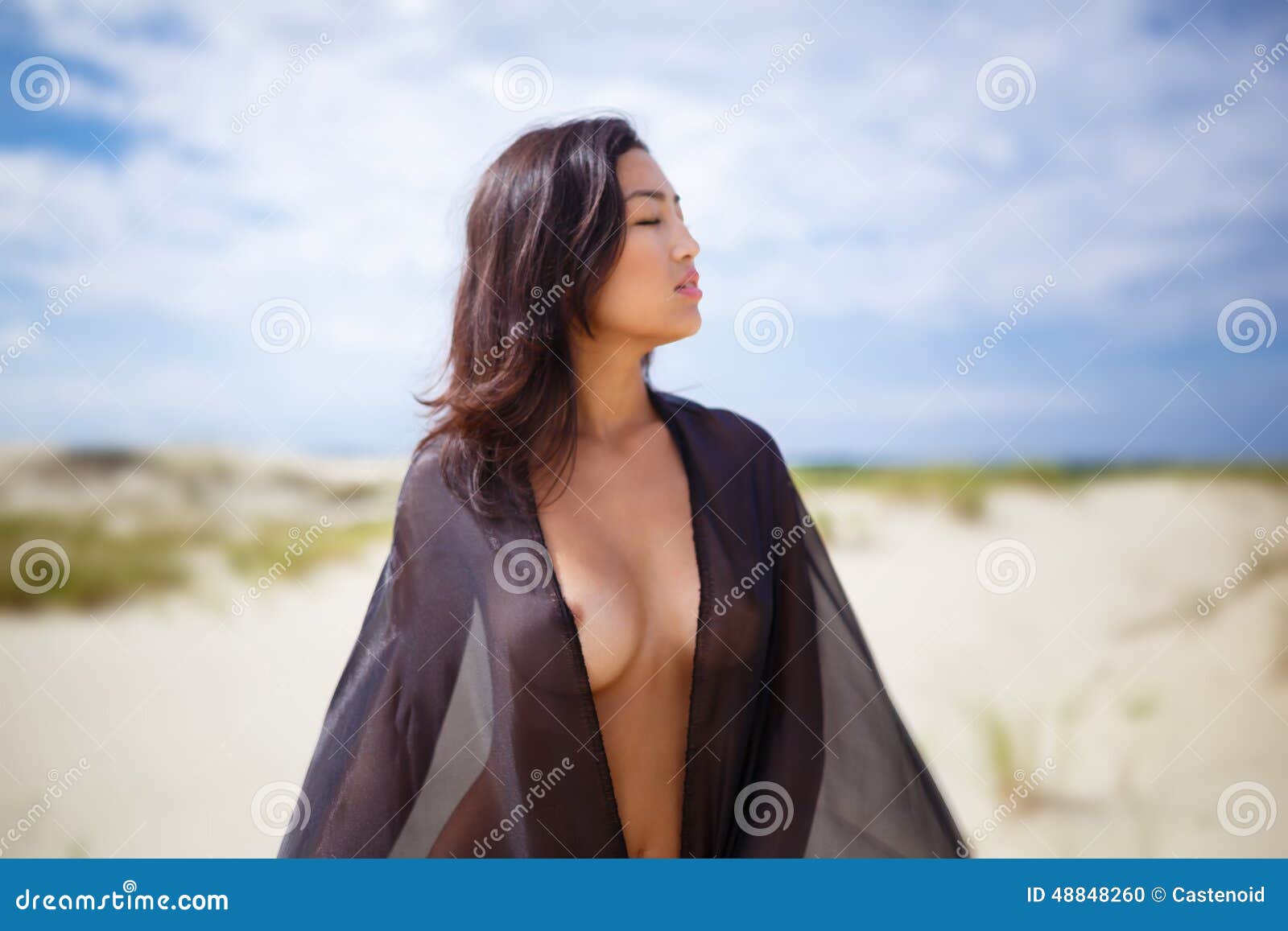 Asian black women beach in naked