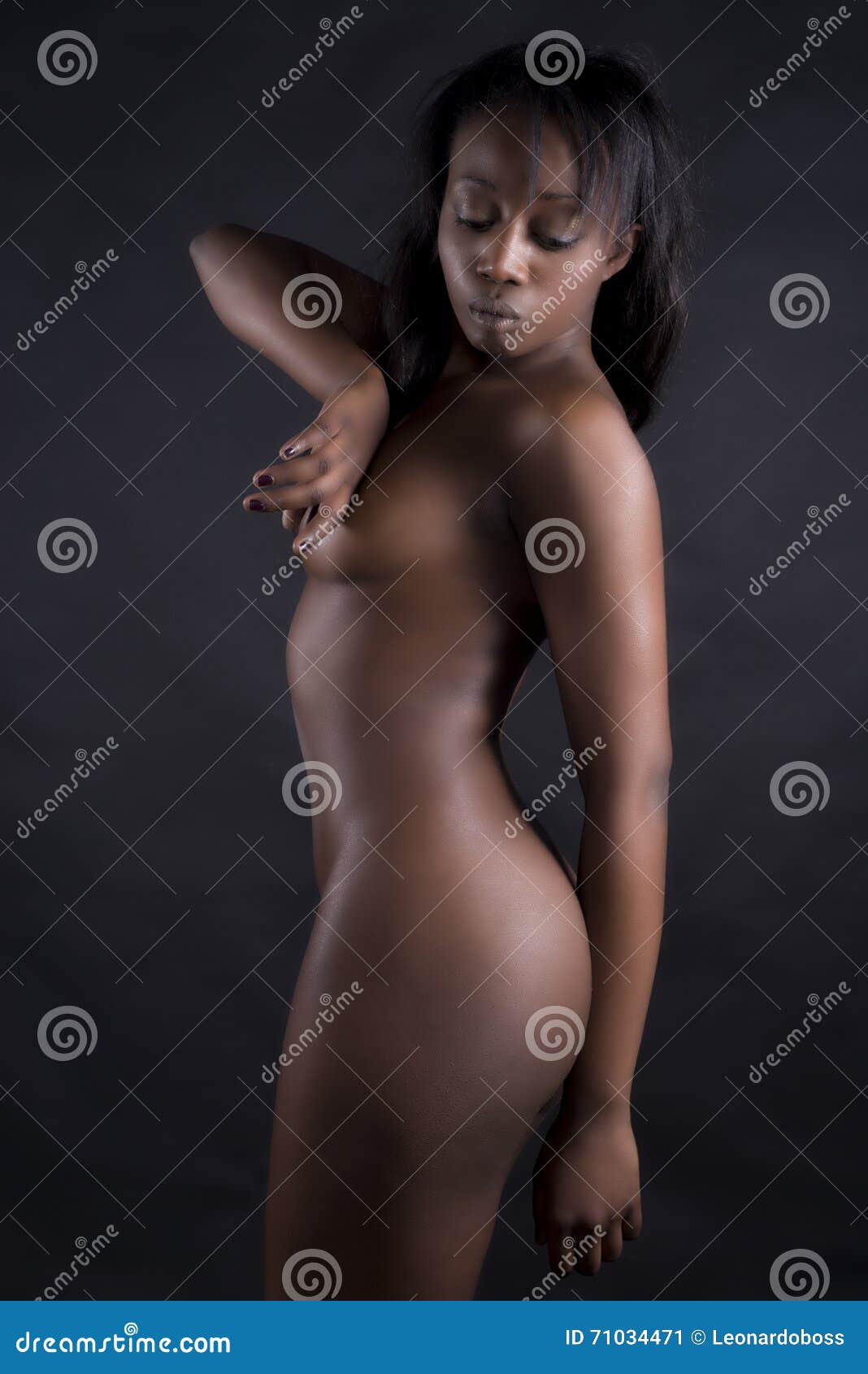 Young Nude Black Woman Posing Stock Image - Image of pretty, dark: 71034471