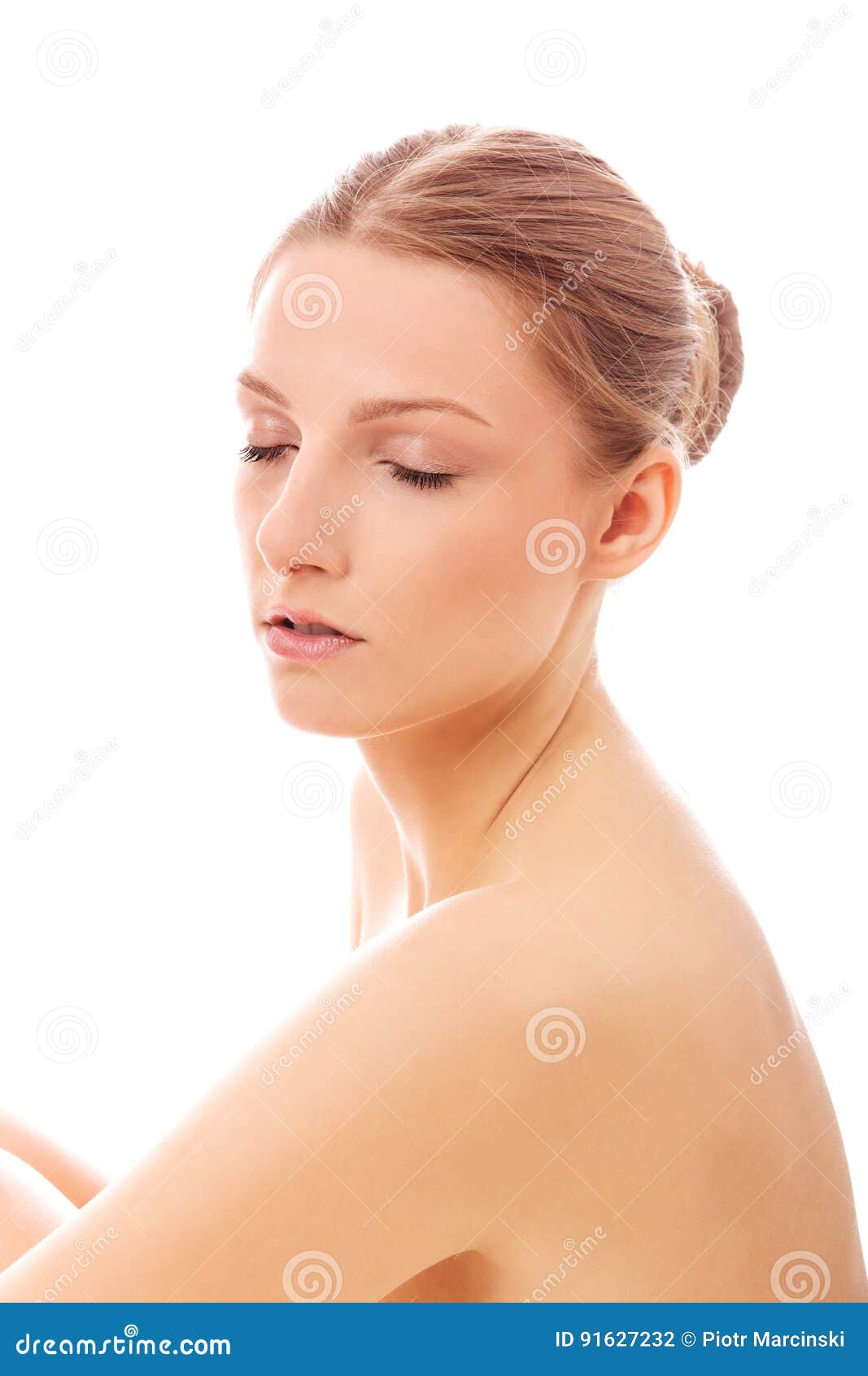 Young Nude Woman Sitting on the Floor Stock Photo - Image of adult