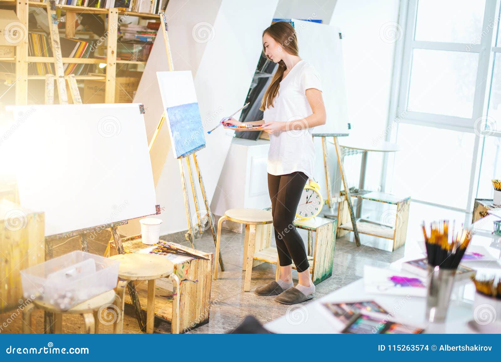 Art Therapy Classes in Stock Photo Image of activity