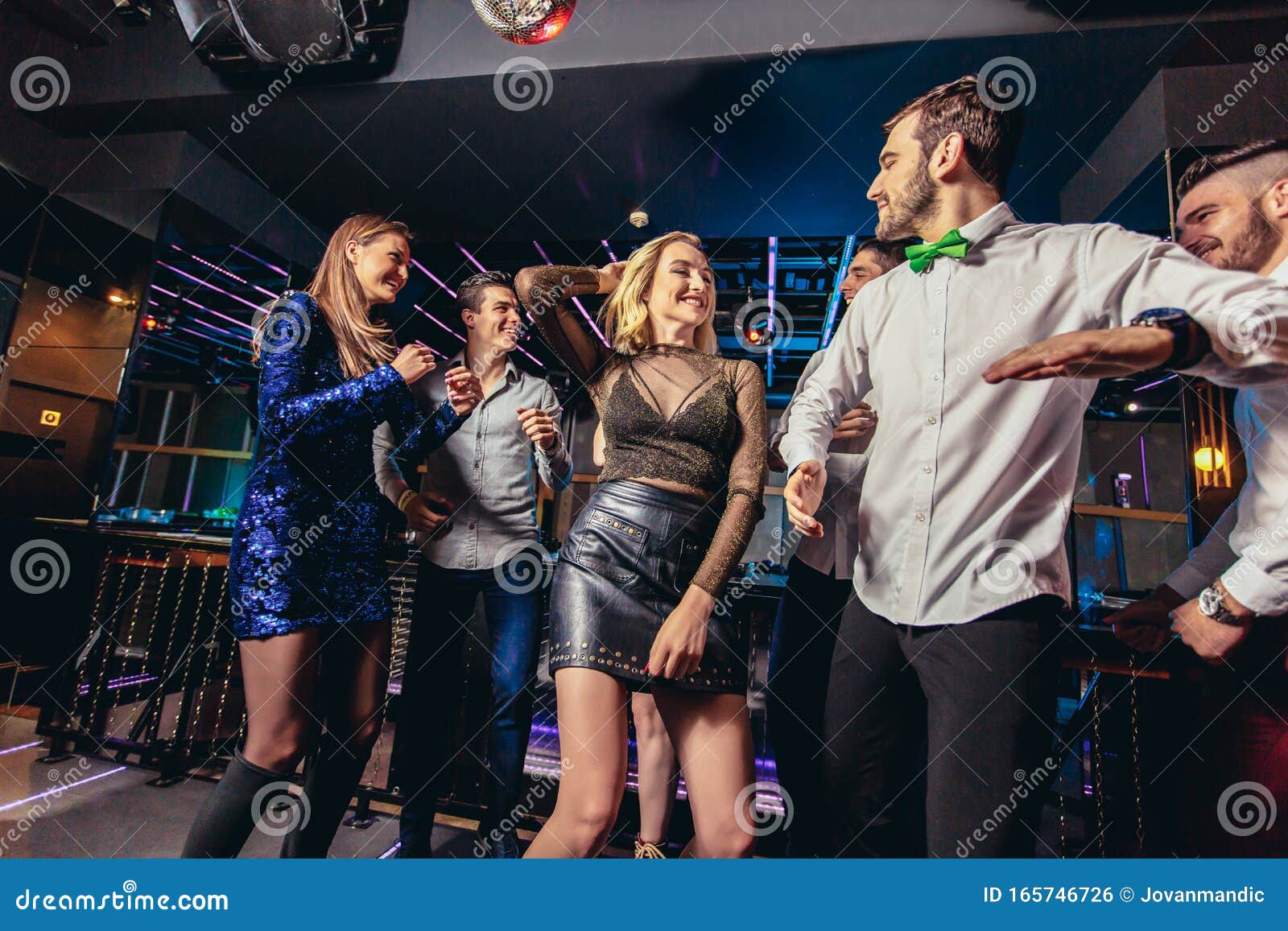 Young People Dancing in Night Club Stock Photo - Image of girl, happy ...