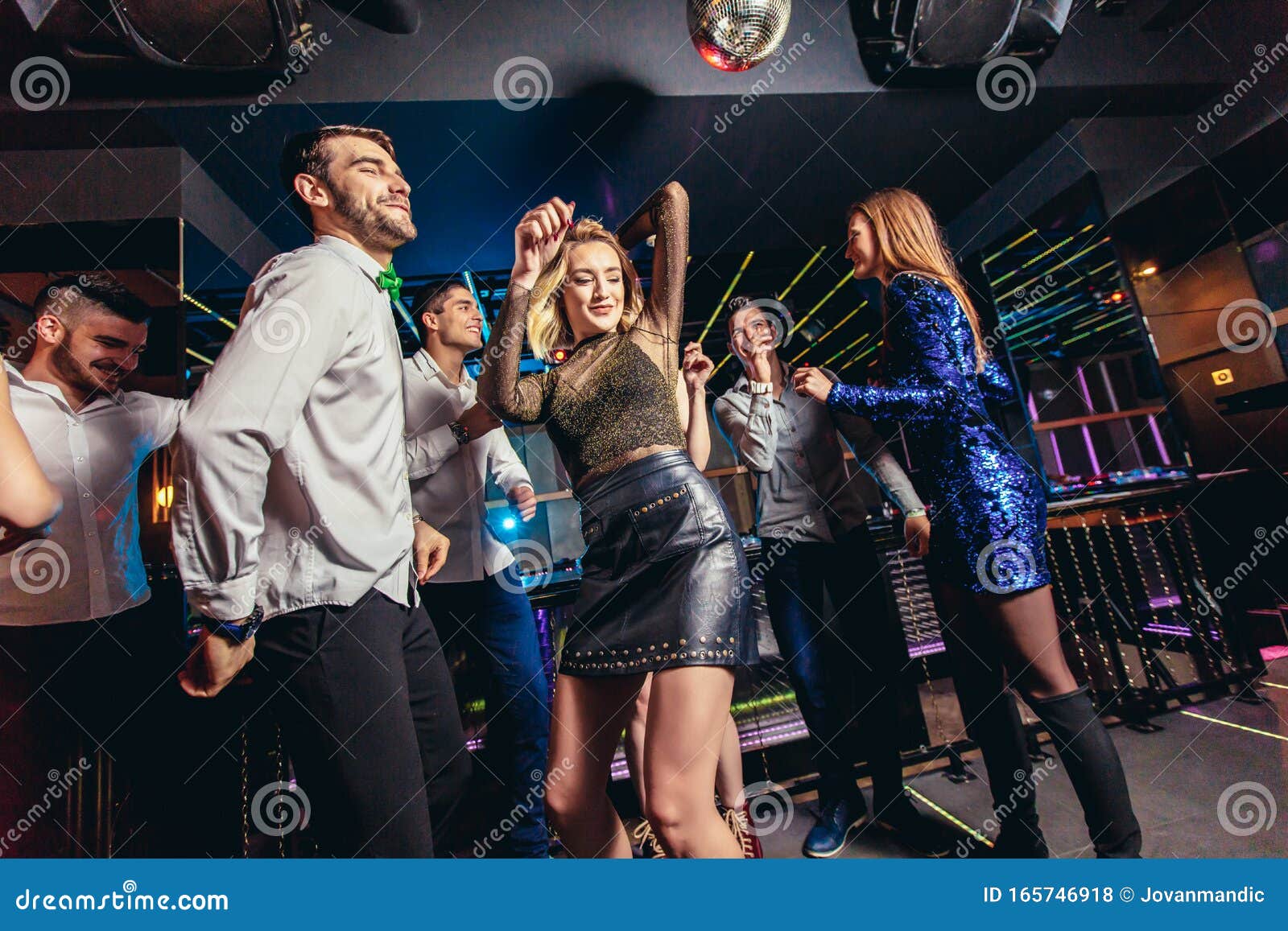 Young People Dancing in Night Club Stock Photo - Image of happy, club ...